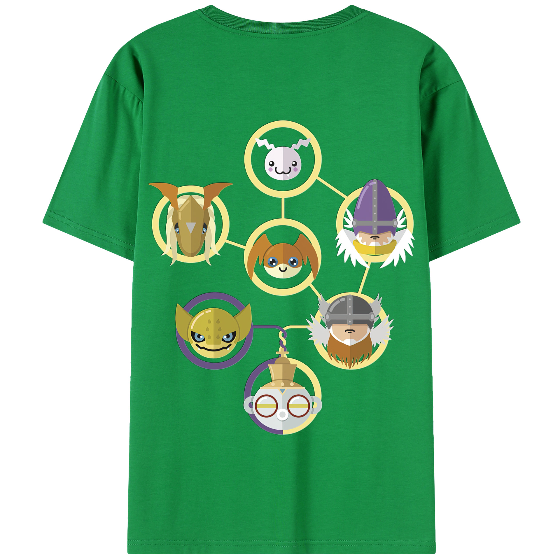 （画像用） Digimon デジタルモンスター/デジモン 綿100％半袖Tシャツ（背面プリント）