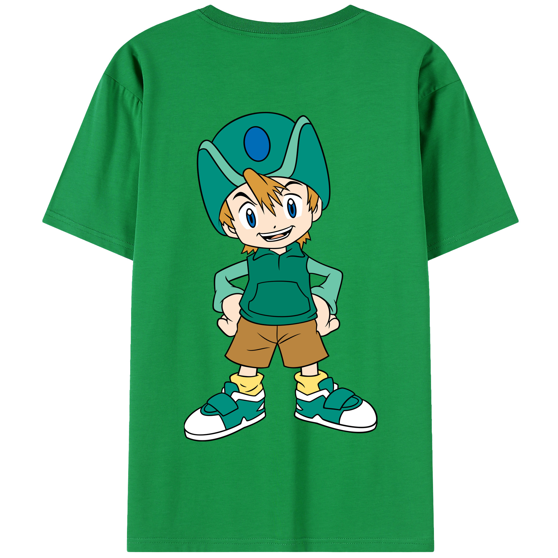 （画像用） Digimon デジタルモンスター/デジモン 綿100％半袖Tシャツ（背面プリント）