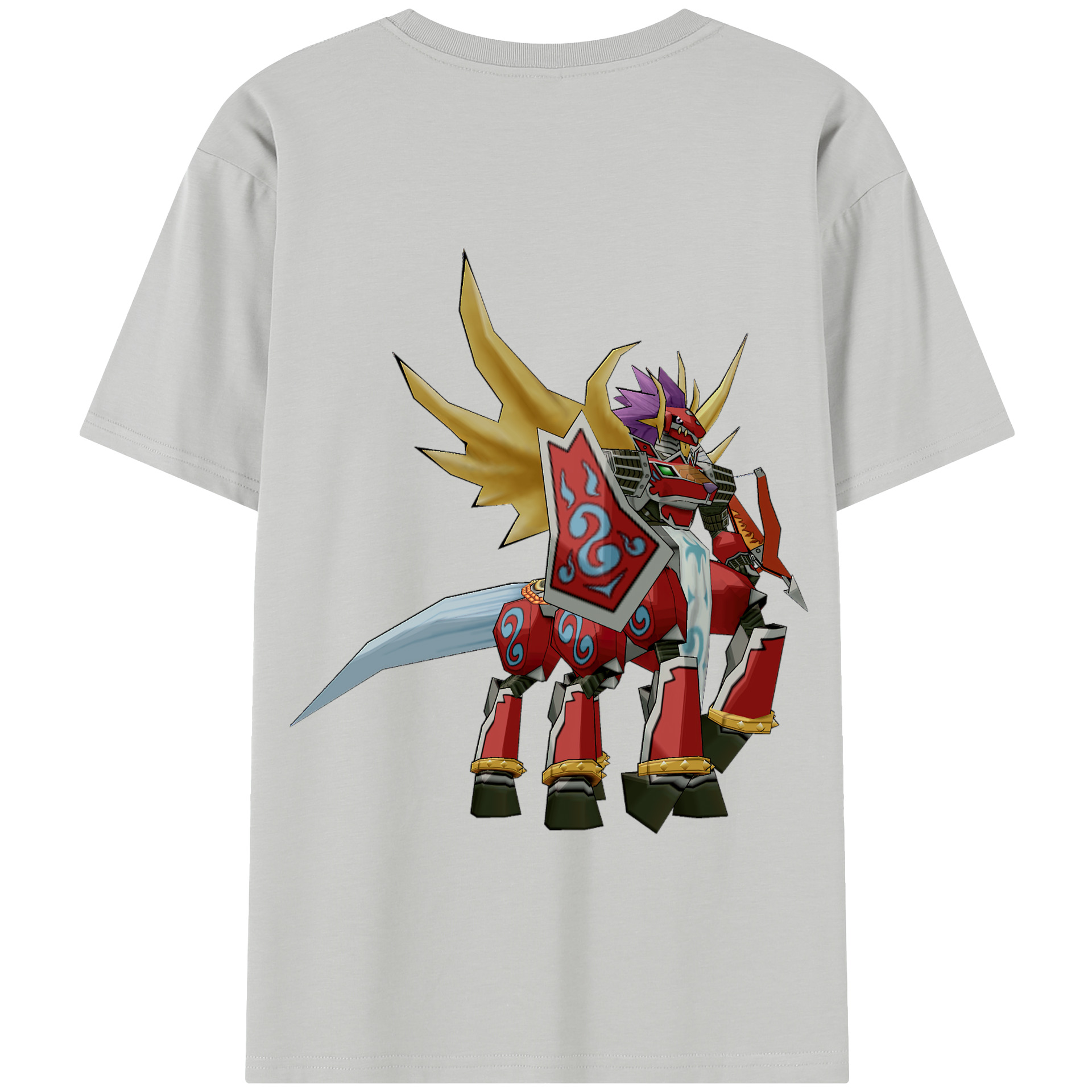 （画像用） Digimon デジタルモンスター/デジモン 綿100％半袖Tシャツ（背面プリント）