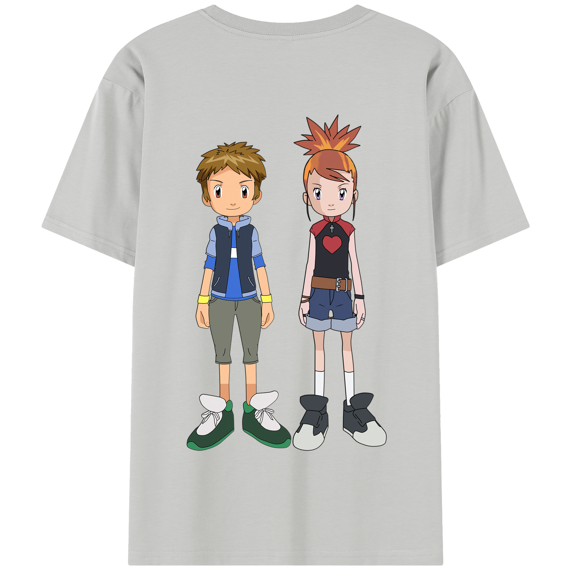 （画像用） Digimon デジタルモンスター/デジモン 綿100％半袖Tシャツ（背面プリント）