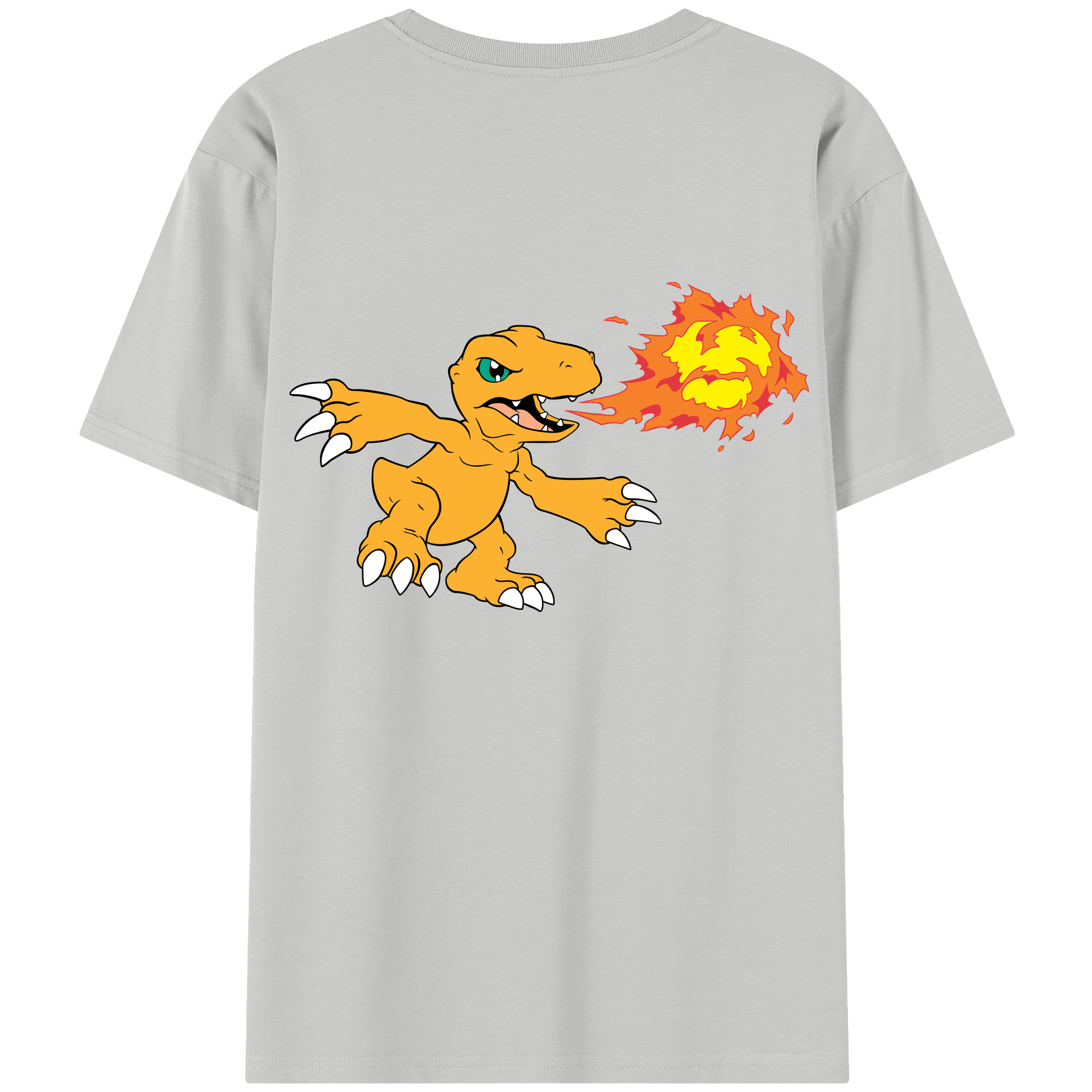 （画像用） Digimon デジタルモンスター/デジモン 綿100％半袖Tシャツ（背面プリント）