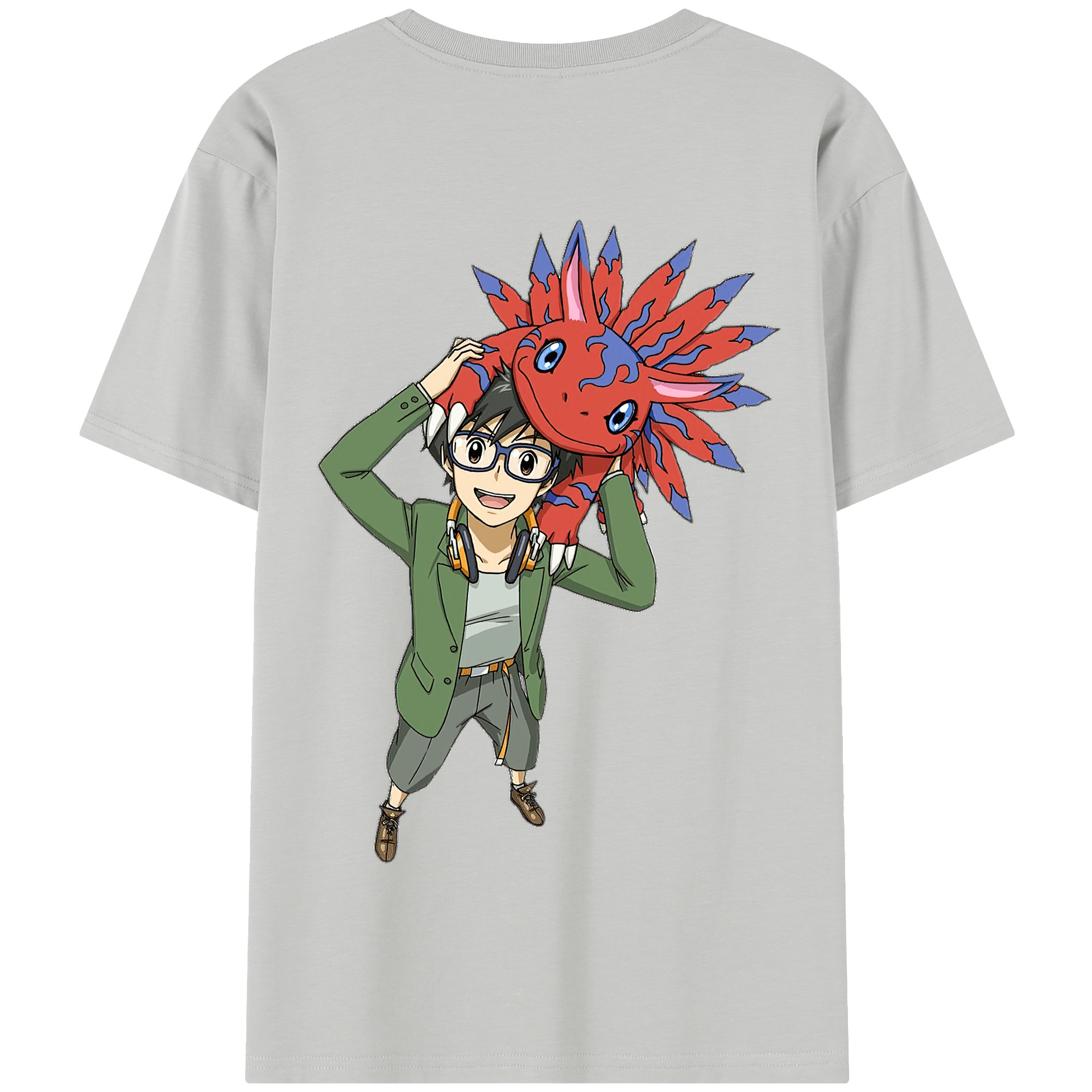 （画像用） Digimon デジタルモンスター/デジモン 綿100％半袖Tシャツ（背面プリント）
