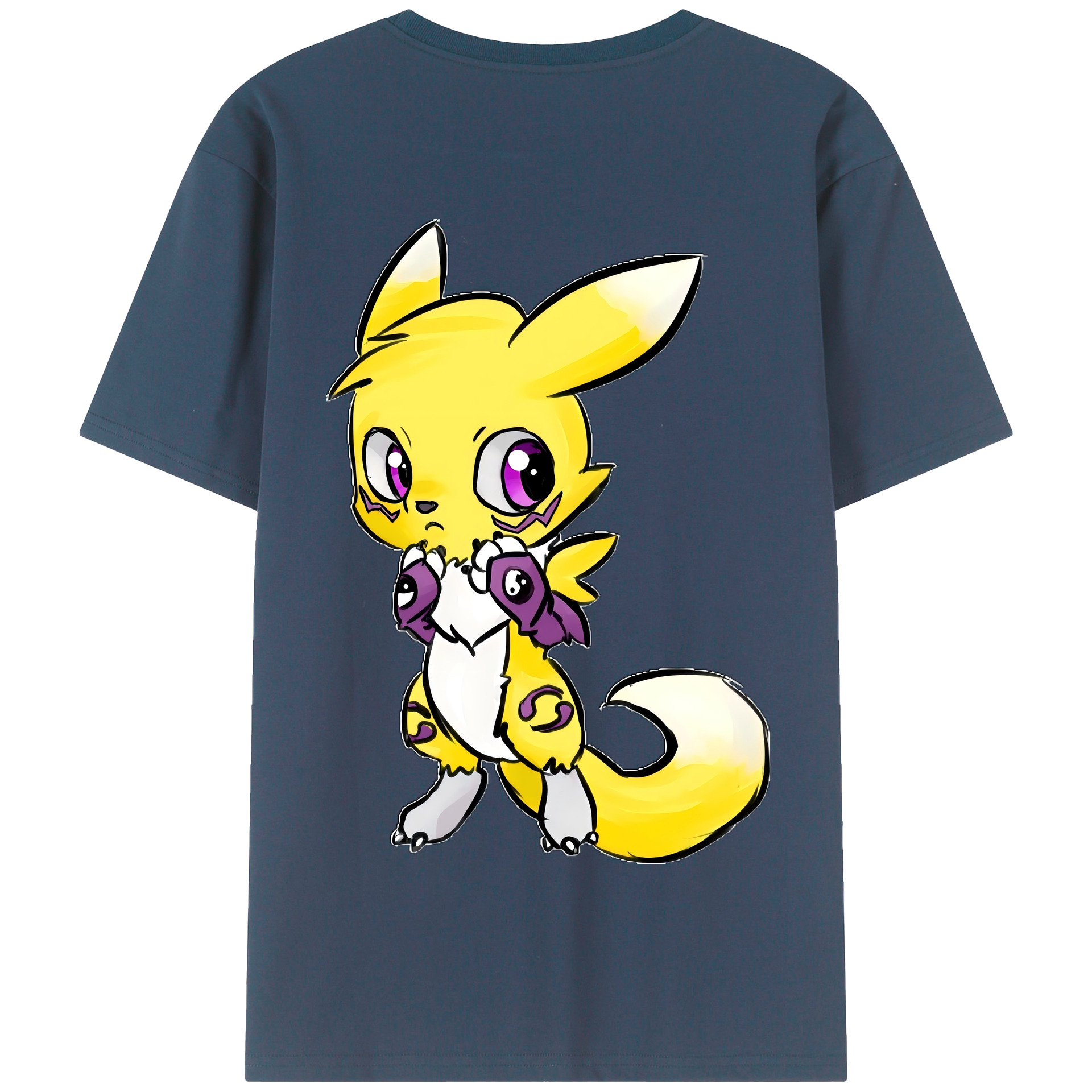 （画像用） Digimon デジタルモンスター/デジモン 綿100％半袖Tシャツ（背面プリント）