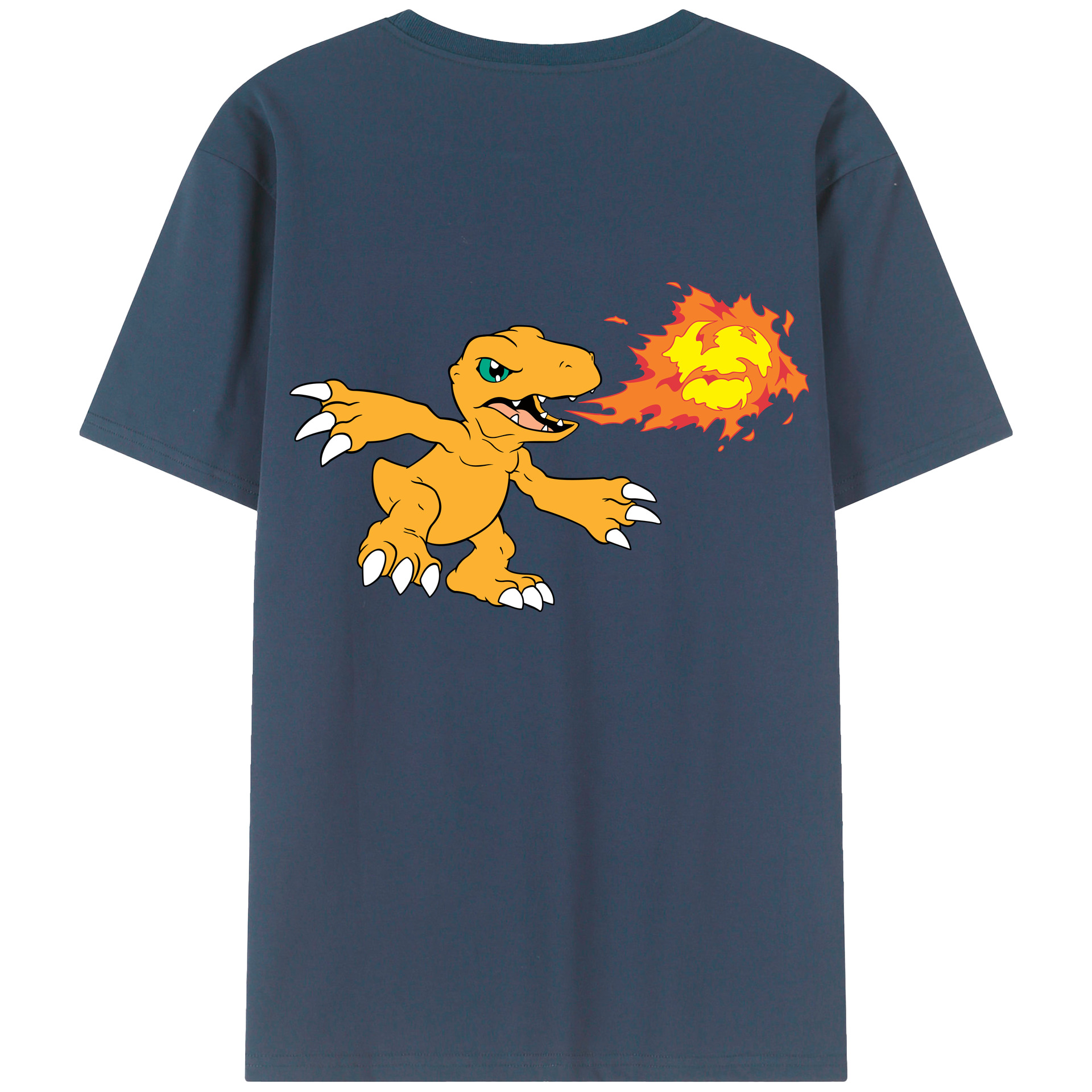 （画像用） Digimon デジタルモンスター/デジモン 綿100％半袖Tシャツ（背面プリント）