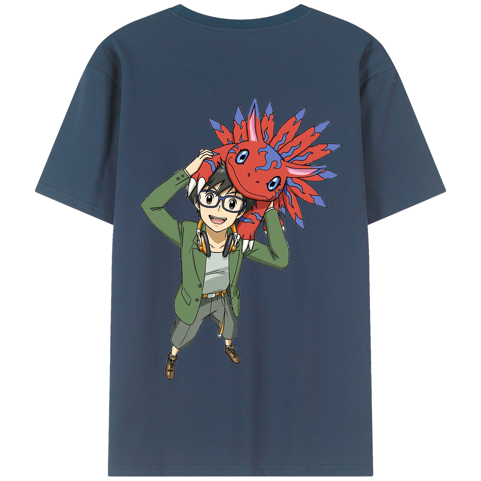 （画像用） Digimon デジタルモンスター/デジモン 綿100％半袖Tシャツ（背面プリント）