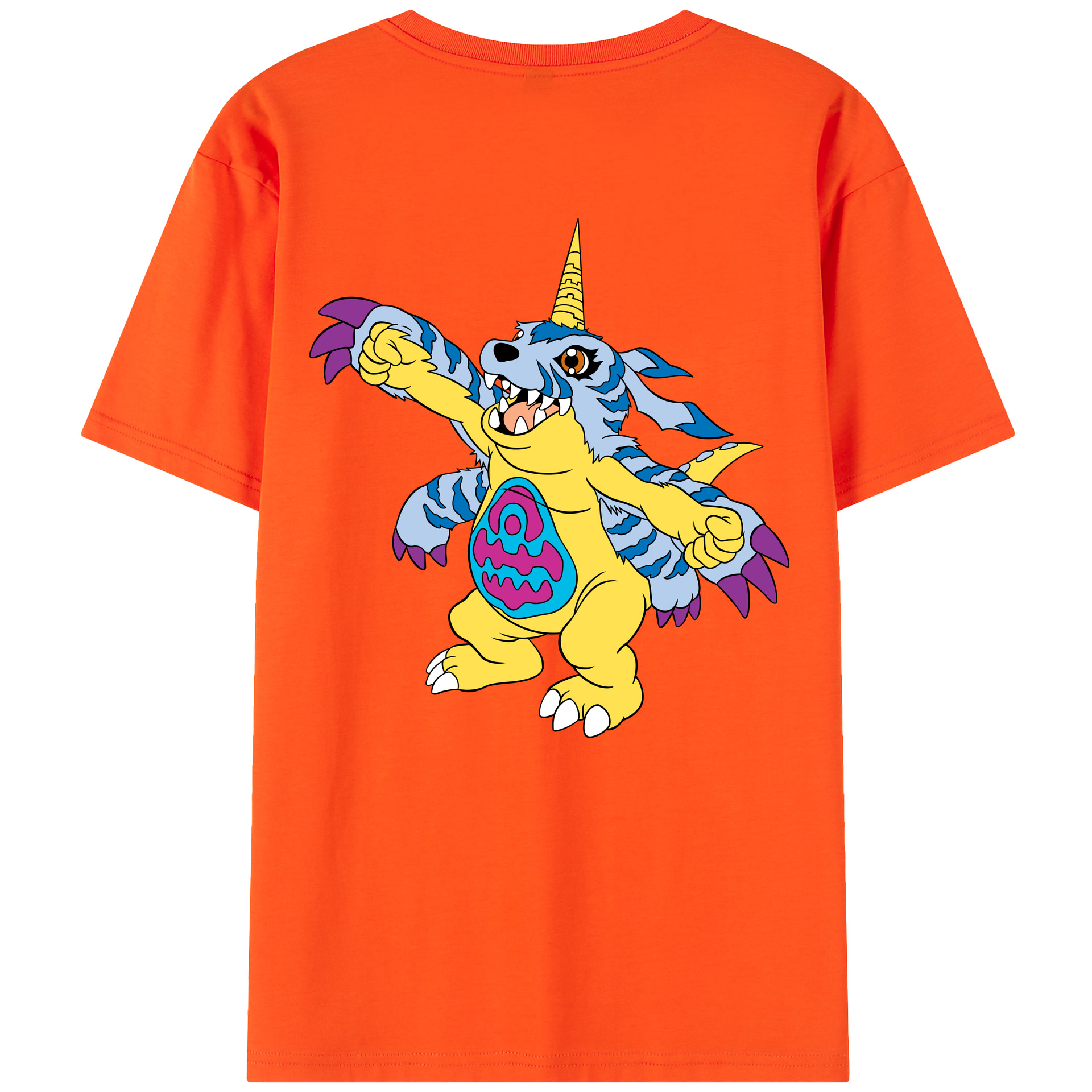 （画像用） Digimon デジタルモンスター/デジモン 綿100％半袖Tシャツ（背面プリント）