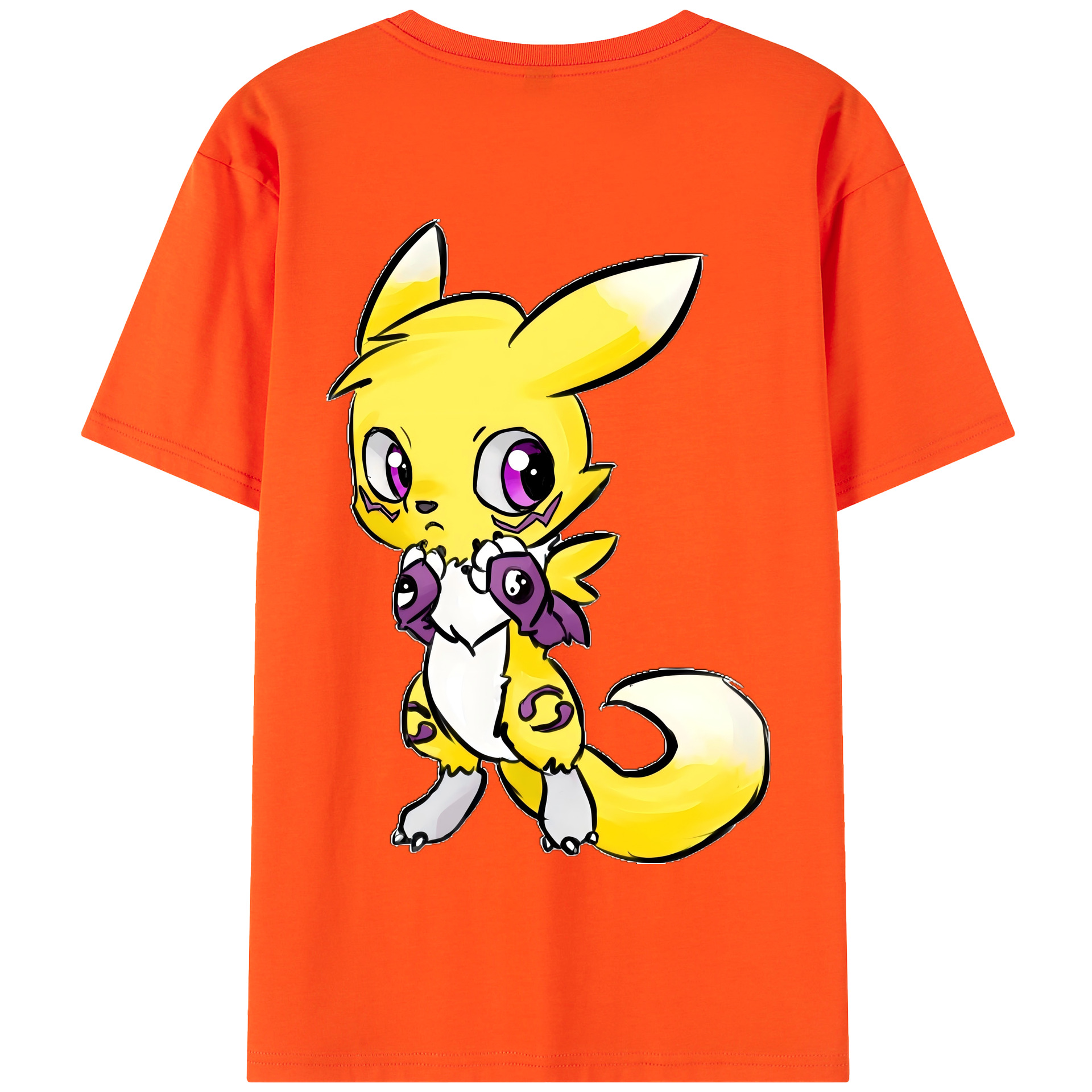 （画像用） Digimon デジタルモンスター/デジモン 綿100％半袖Tシャツ（背面プリント）
