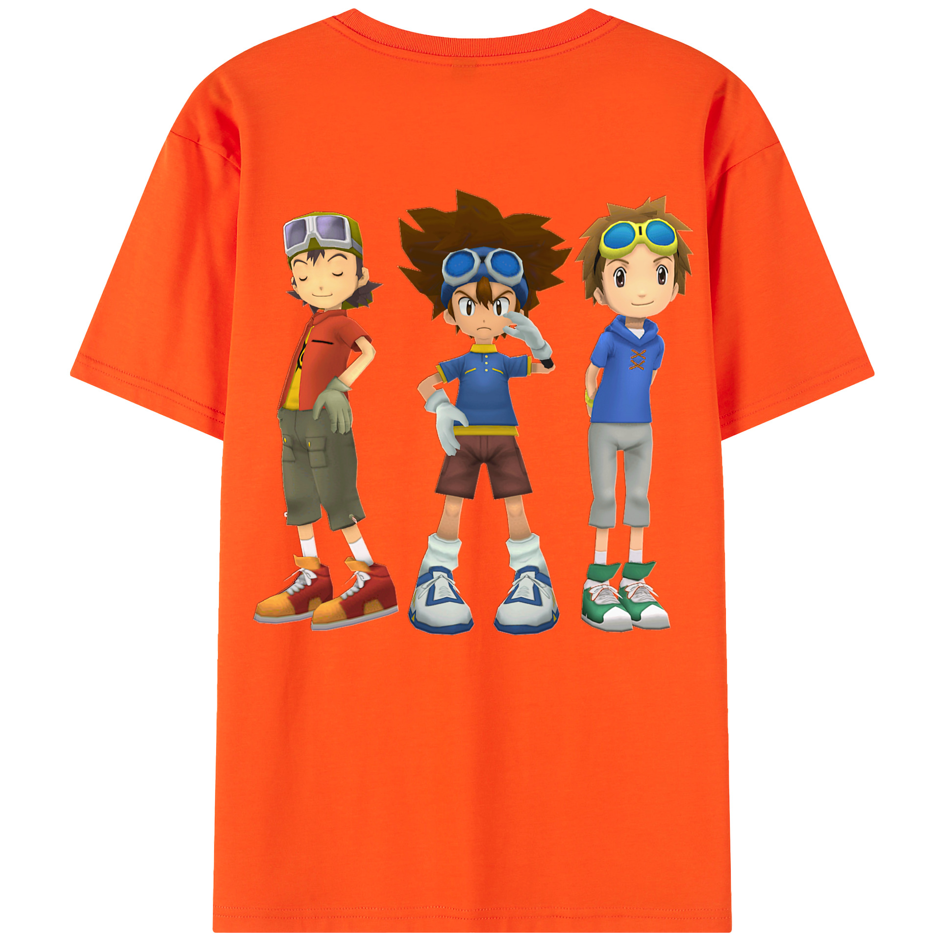 （画像用） Digimon デジタルモンスター/デジモン 綿100％半袖Tシャツ（背面プリント）