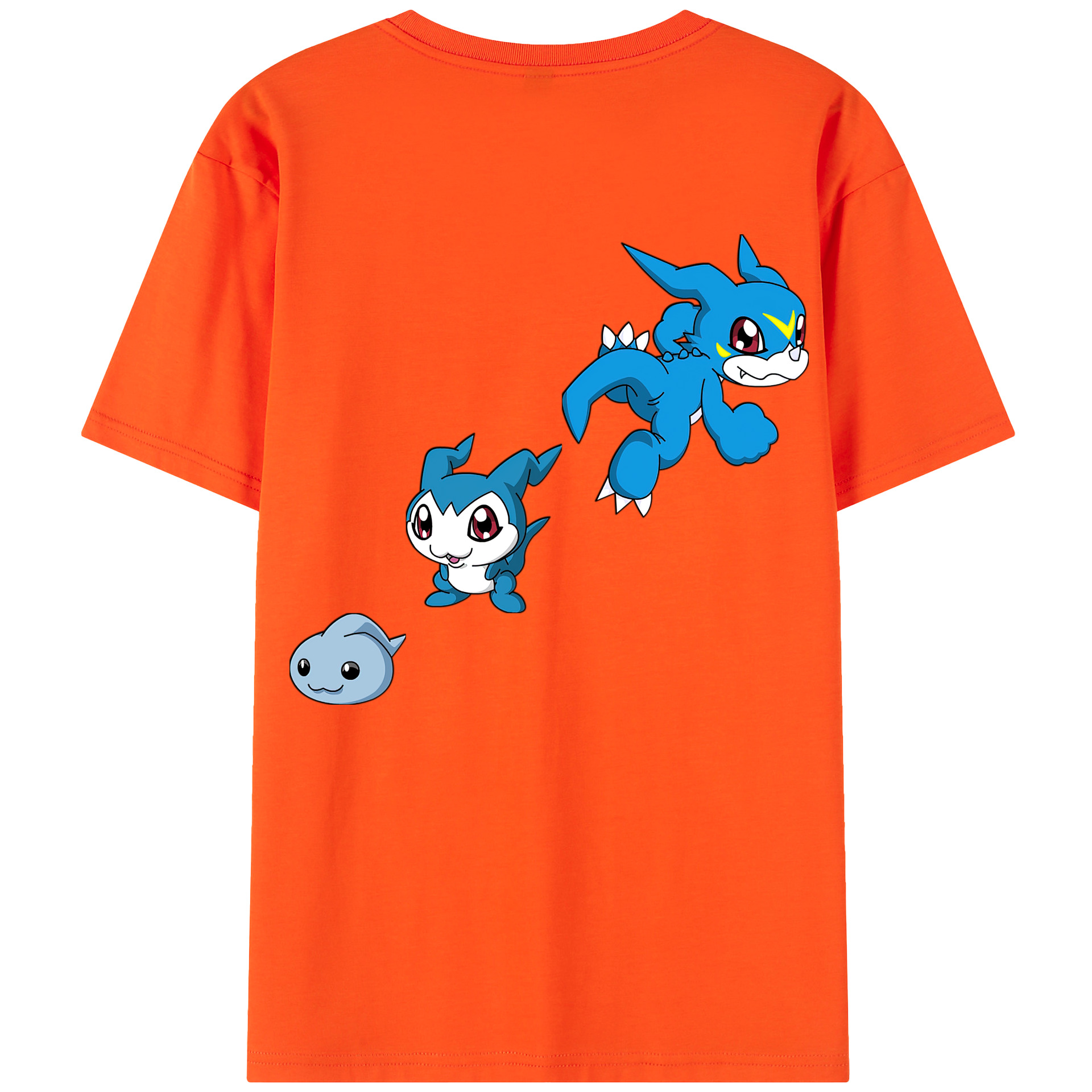 （画像用） Digimon デジタルモンスター/デジモン 綿100％半袖Tシャツ（背面プリント）