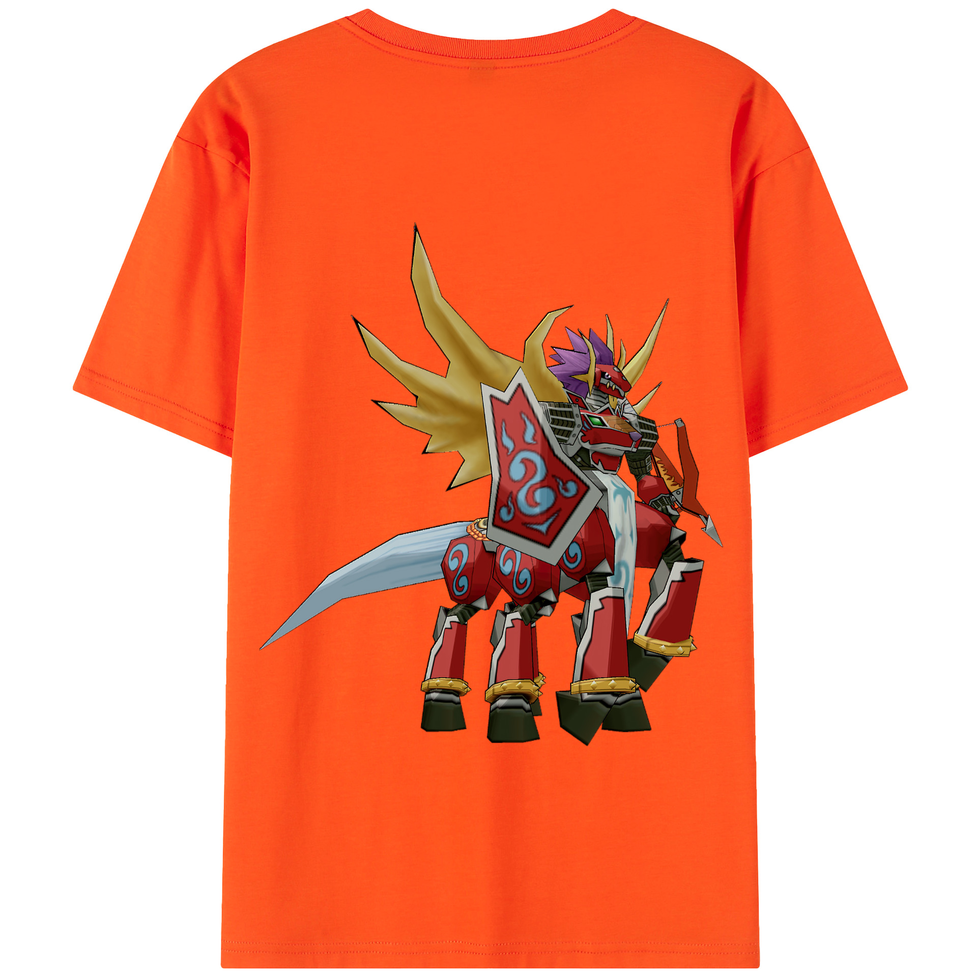 （画像用） Digimon デジタルモンスター/デジモン 綿100％半袖Tシャツ（背面プリント）