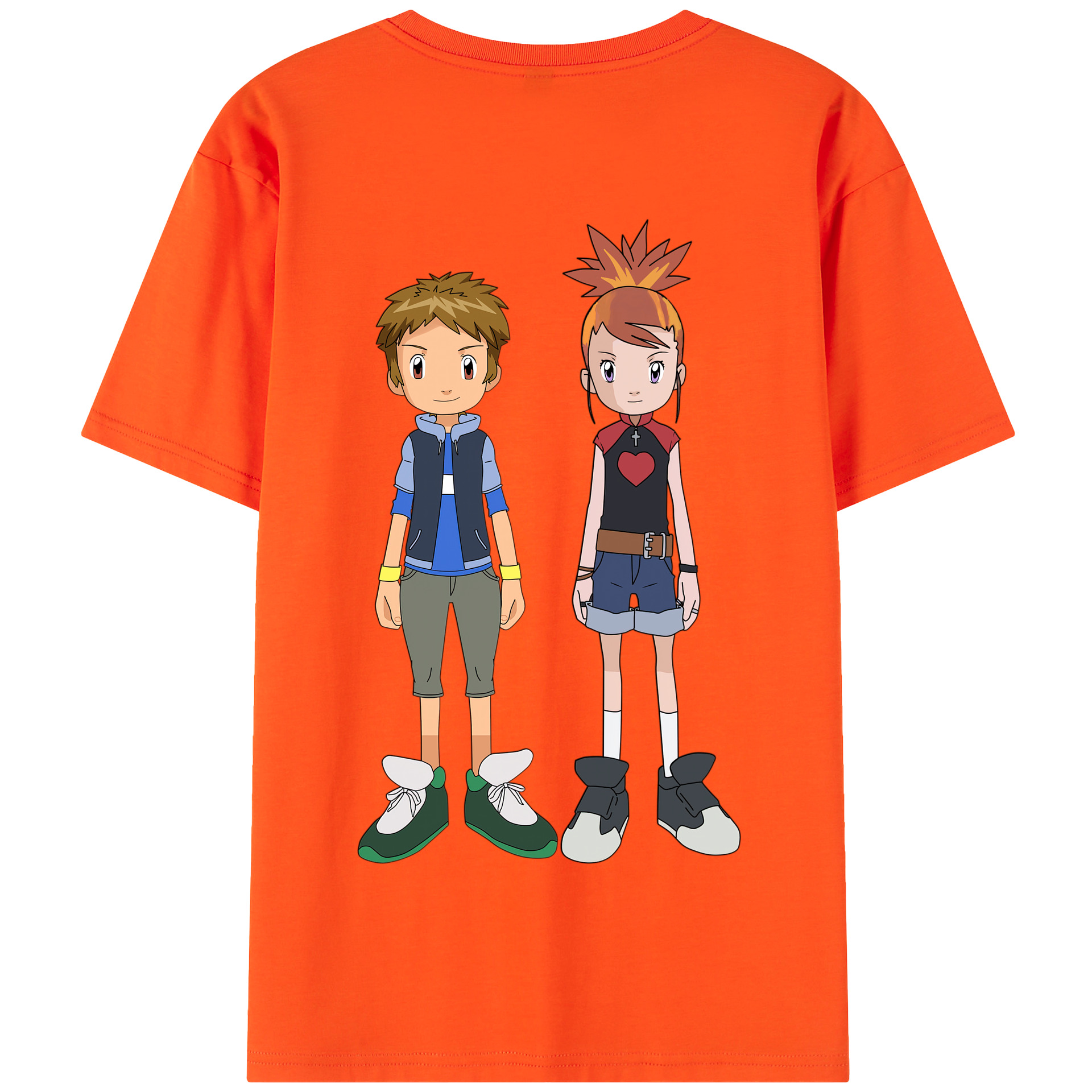 （画像用） Digimon デジタルモンスター/デジモン 綿100％半袖Tシャツ（背面プリント）