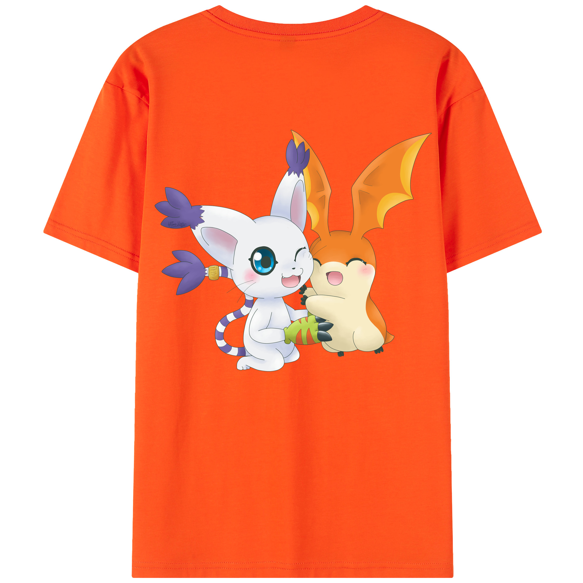 （画像用） Digimon デジタルモンスター/デジモン 綿100％半袖Tシャツ（背面プリント）