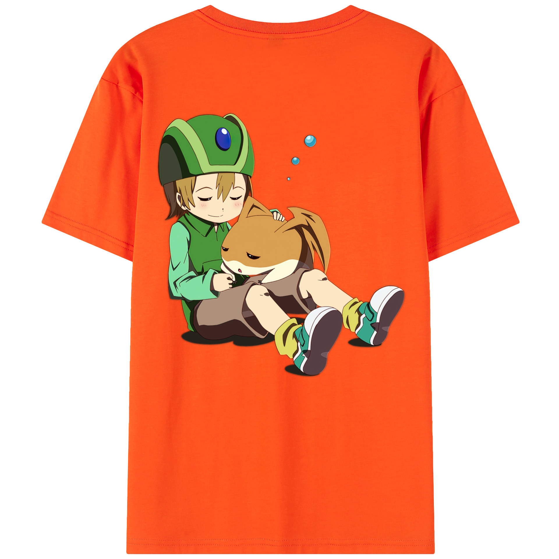 （画像用） Digimon デジタルモンスター/デジモン 綿100％半袖Tシャツ（背面プリント）