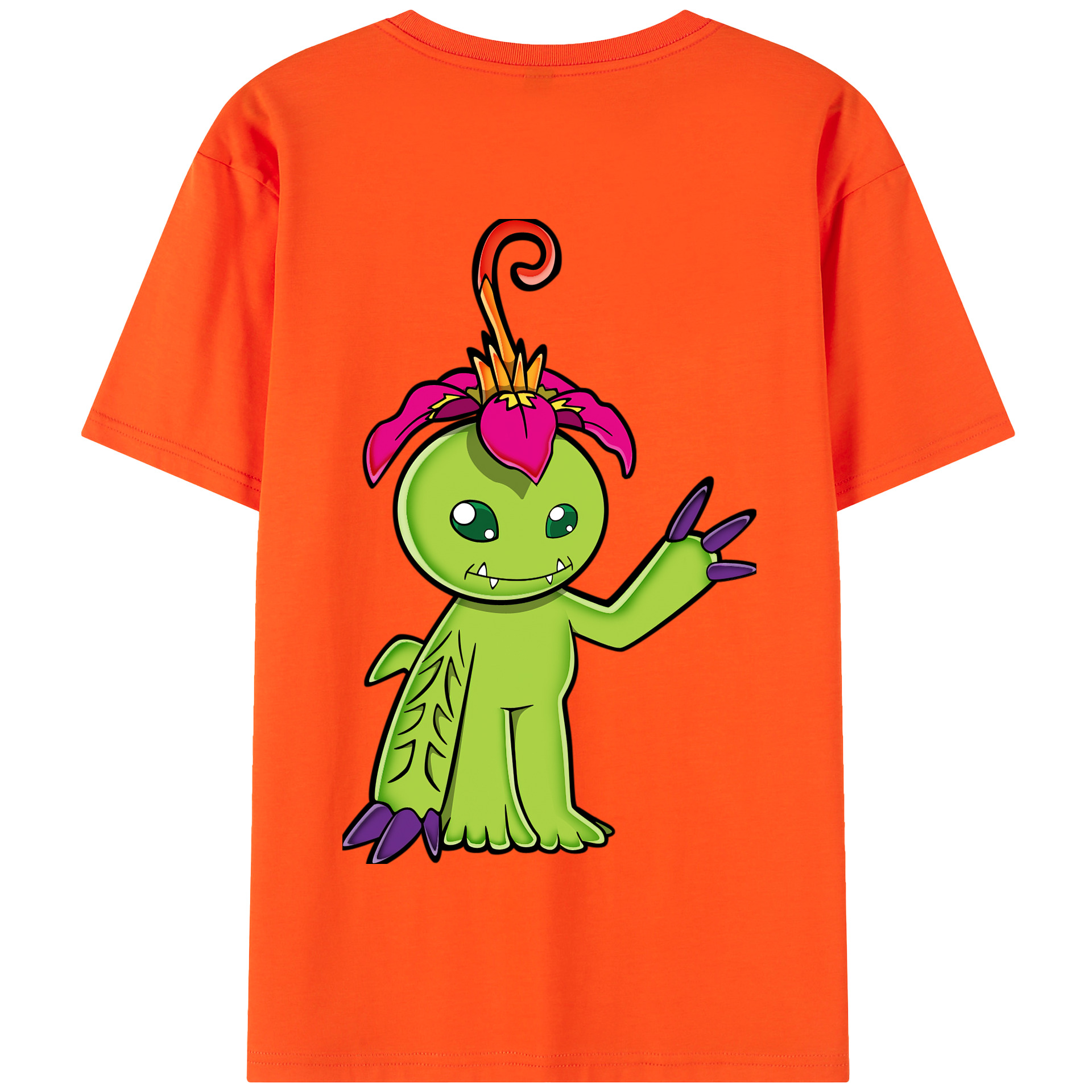 （画像用） Digimon デジタルモンスター/デジモン 綿100％半袖Tシャツ（背面プリント）