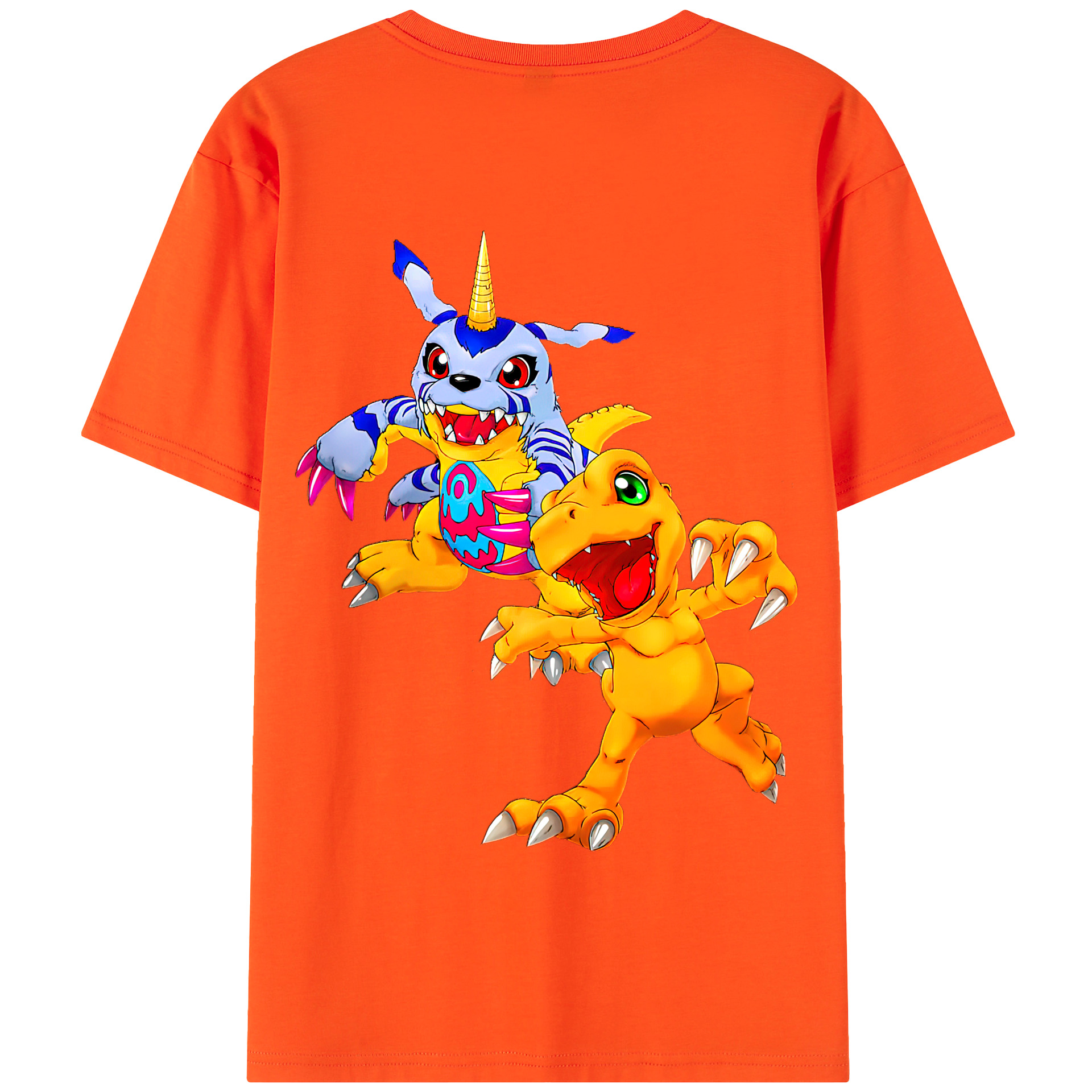 （画像用） Digimon デジタルモンスター/デジモン 綿100％半袖Tシャツ（背面プリント）