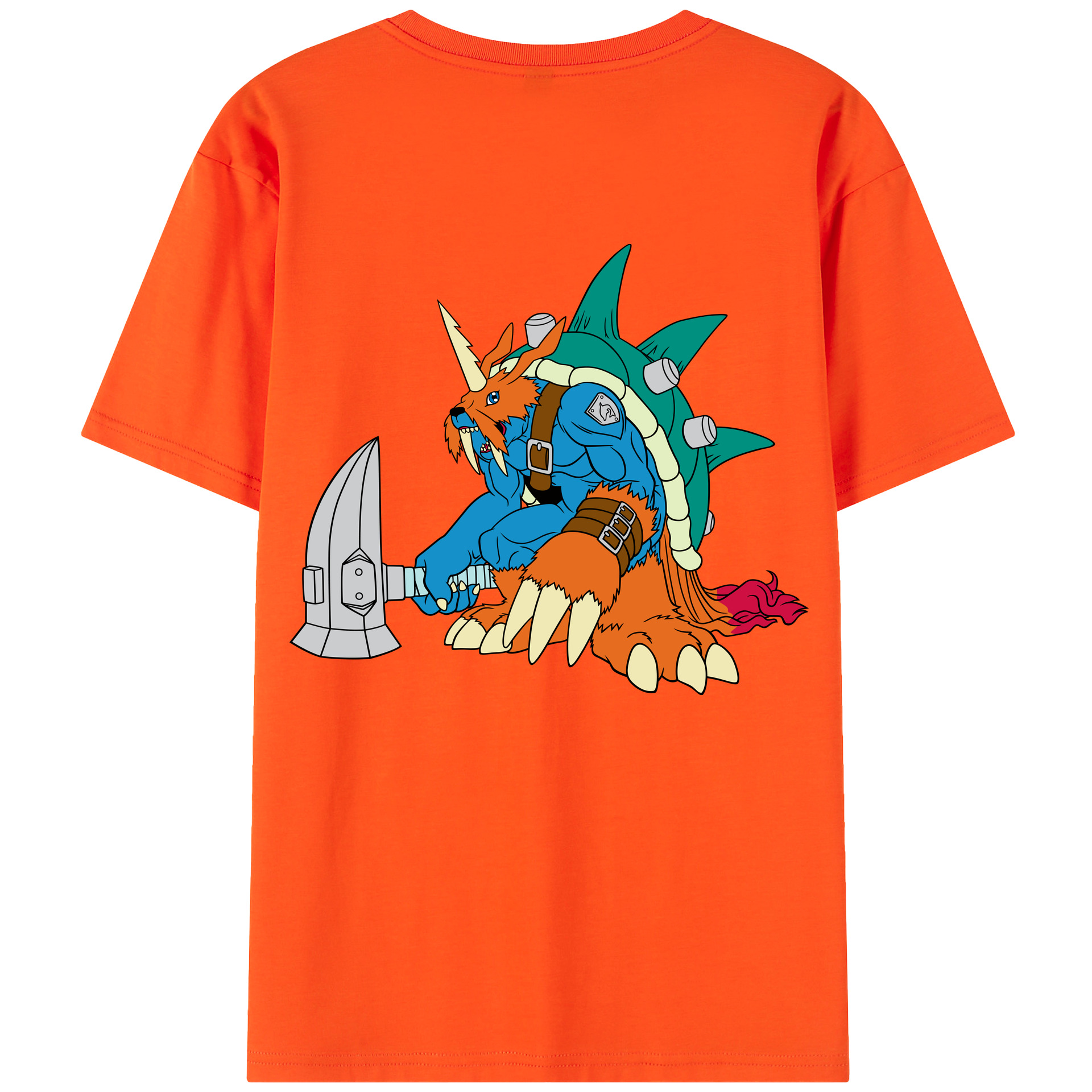 （画像用） Digimon デジタルモンスター/デジモン 綿100％半袖Tシャツ（背面プリント）