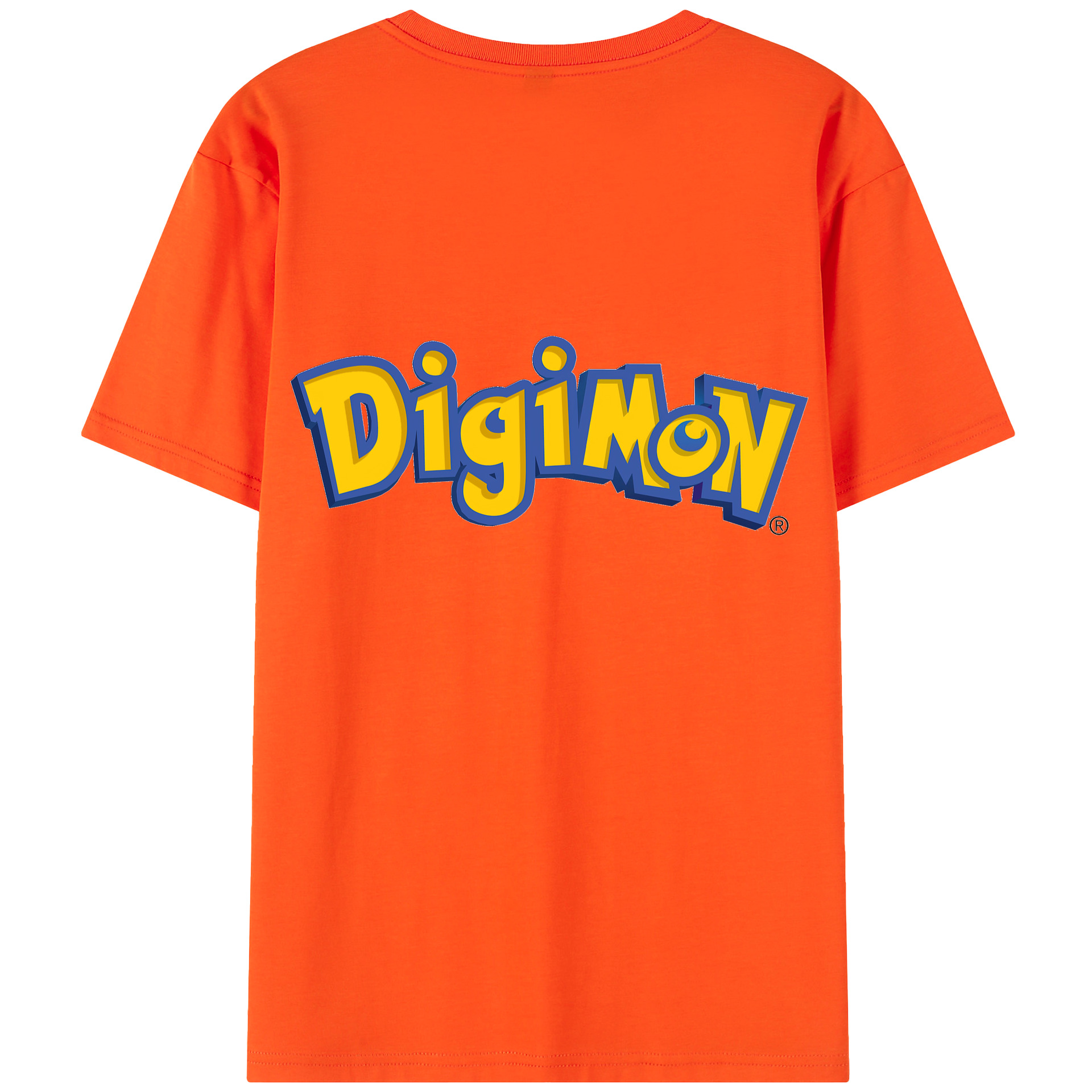 （画像用） Digimon デジタルモンスター/デジモン 綿100％半袖Tシャツ（背面プリント）
