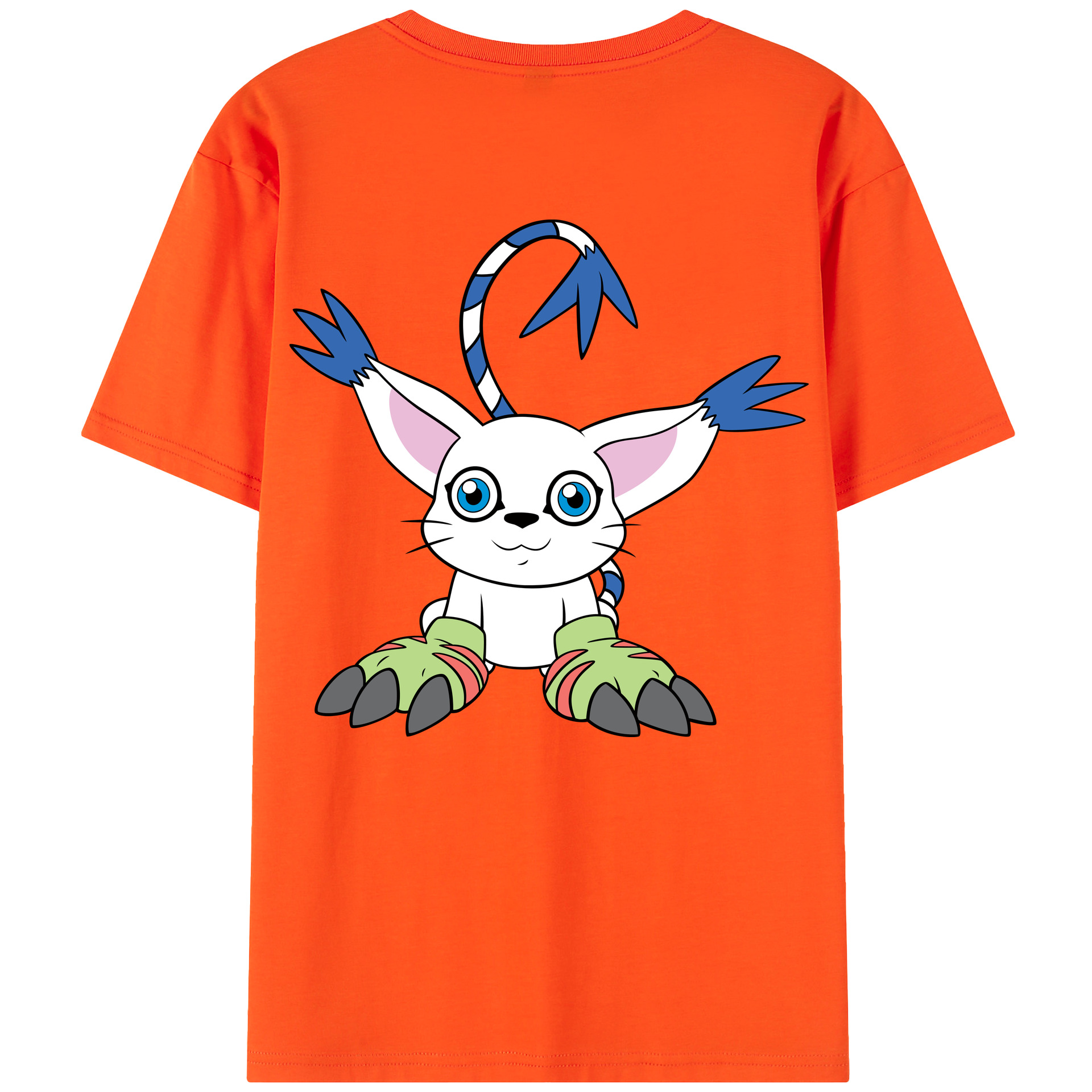 （画像用） Digimon デジタルモンスター/デジモン 綿100％半袖Tシャツ（背面プリント）