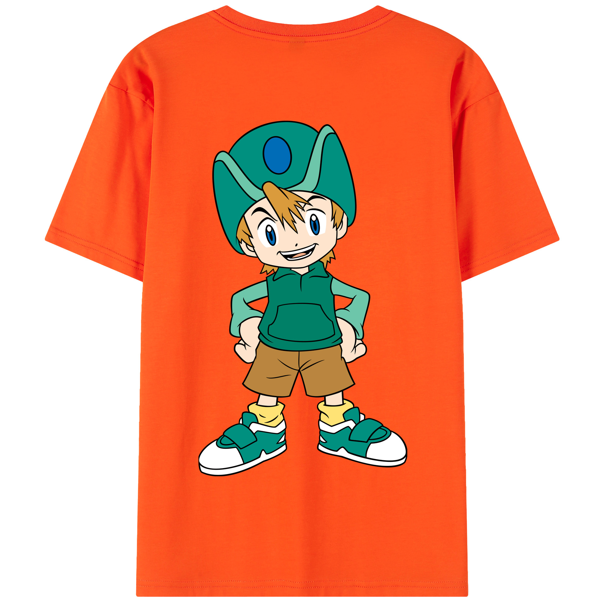 （画像用） Digimon デジタルモンスター/デジモン 綿100％半袖Tシャツ（背面プリント）