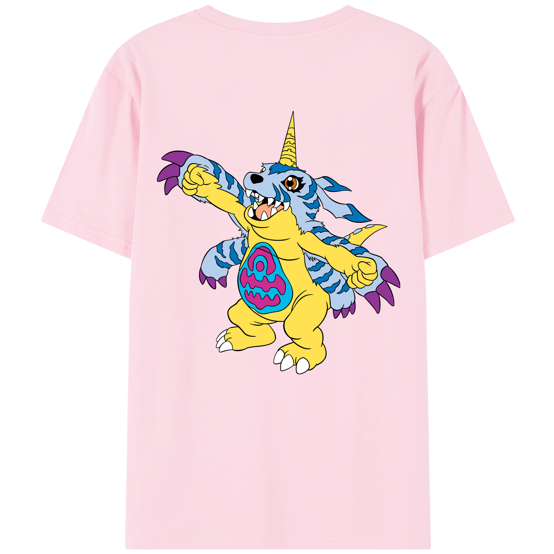 （画像用） Digimon デジタルモンスター/デジモン 綿100％半袖Tシャツ（背面プリント）