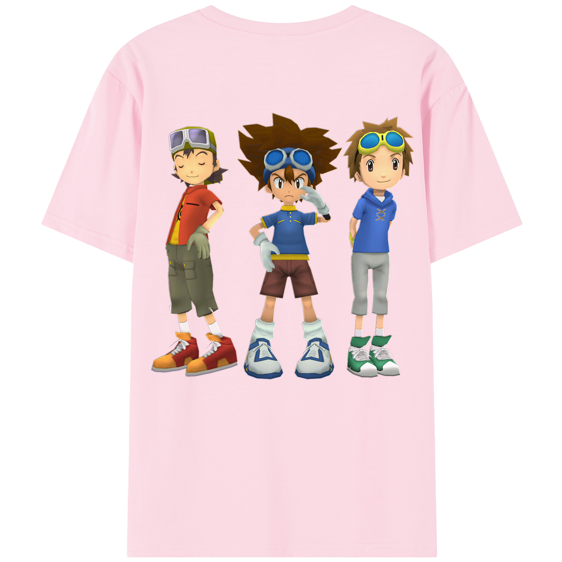 （画像用） Digimon デジタルモンスター/デジモン 綿100％半袖Tシャツ（背面プリント）