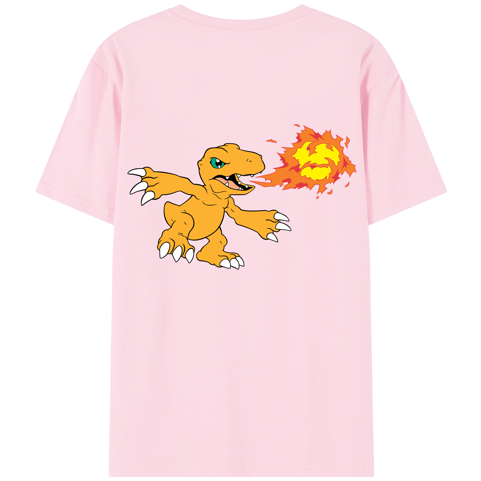 （画像用） Digimon デジタルモンスター/デジモン 綿100％半袖Tシャツ（背面プリント）