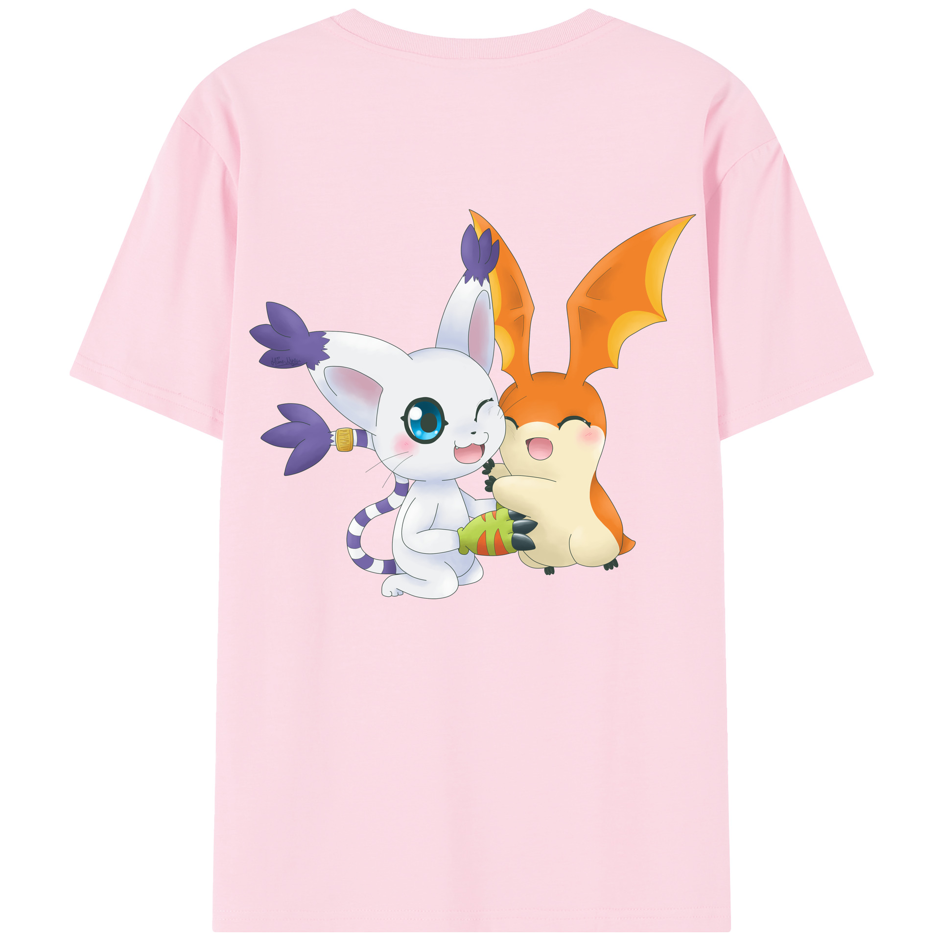 （画像用） Digimon デジタルモンスター/デジモン 綿100％半袖Tシャツ（背面プリント）