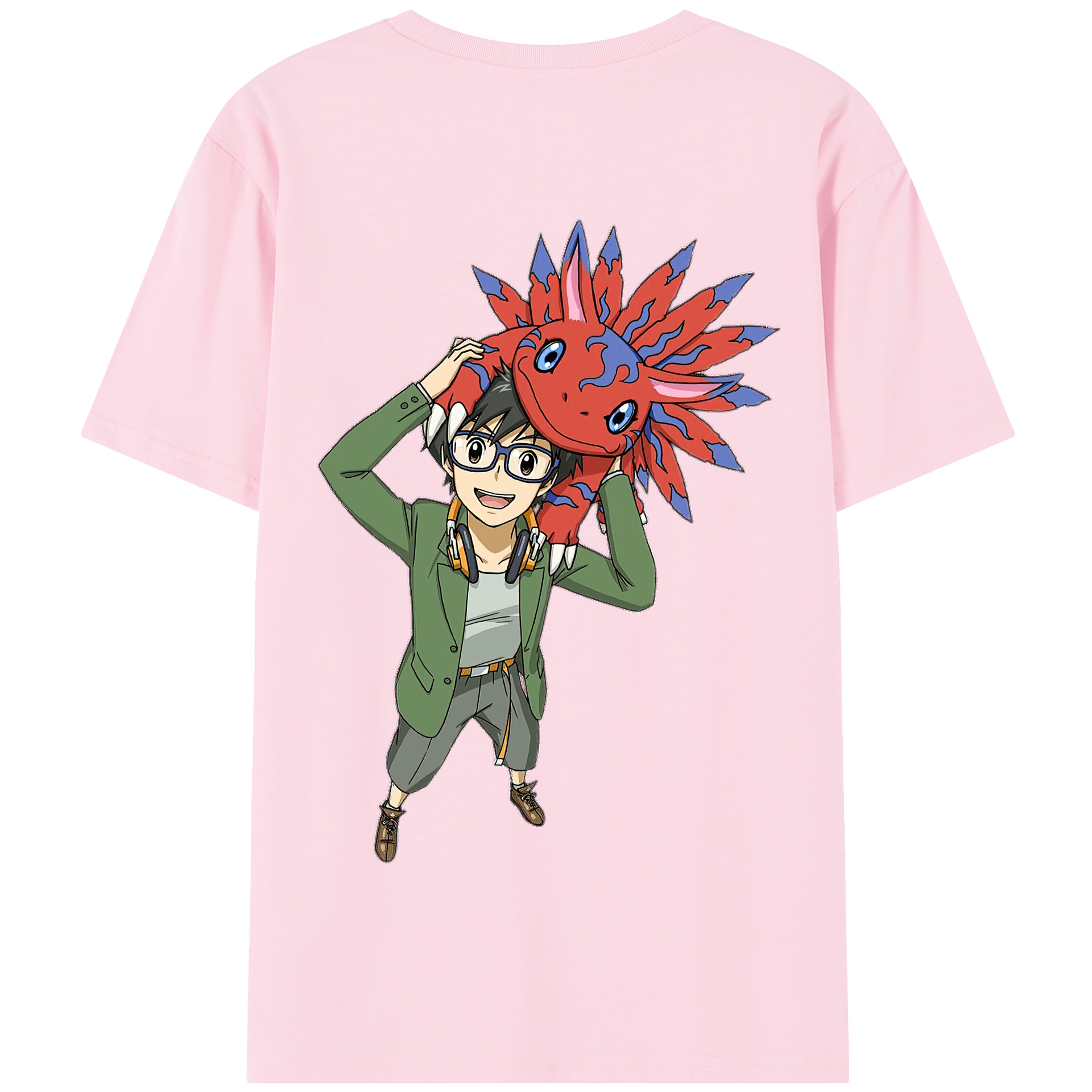 （画像用） Digimon デジタルモンスター/デジモン 綿100％半袖Tシャツ（背面プリント）