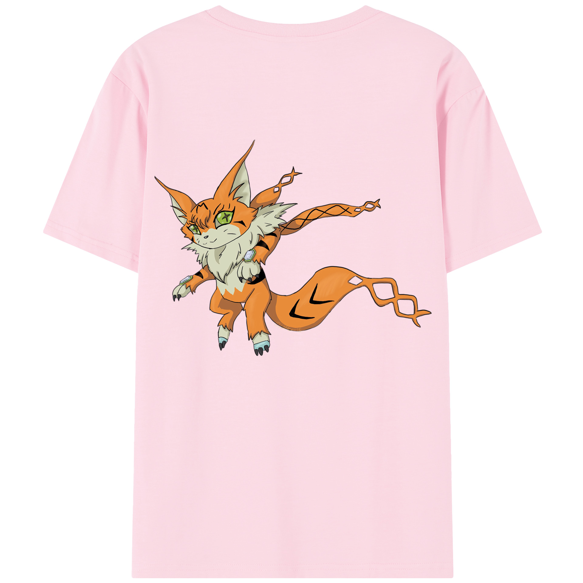 （画像用） Digimon デジタルモンスター/デジモン 綿100％半袖Tシャツ（背面プリント）
