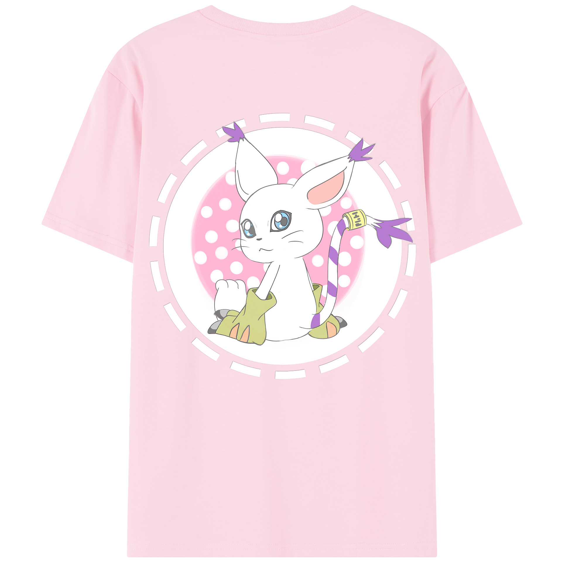 （画像用） Digimon デジタルモンスター/デジモン 綿100％半袖Tシャツ（背面プリント）