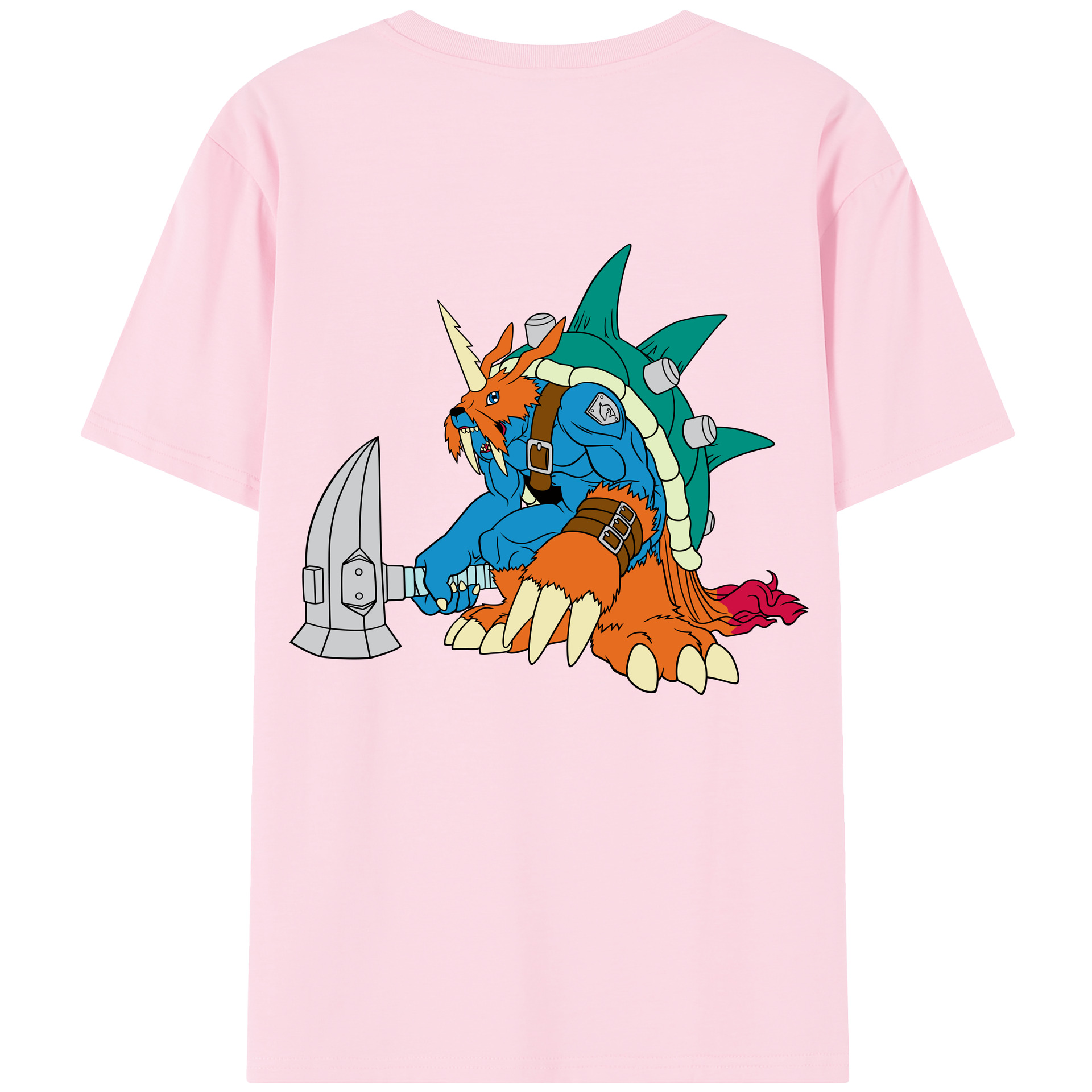 （画像用） Digimon デジタルモンスター/デジモン 綿100％半袖Tシャツ（背面プリント）