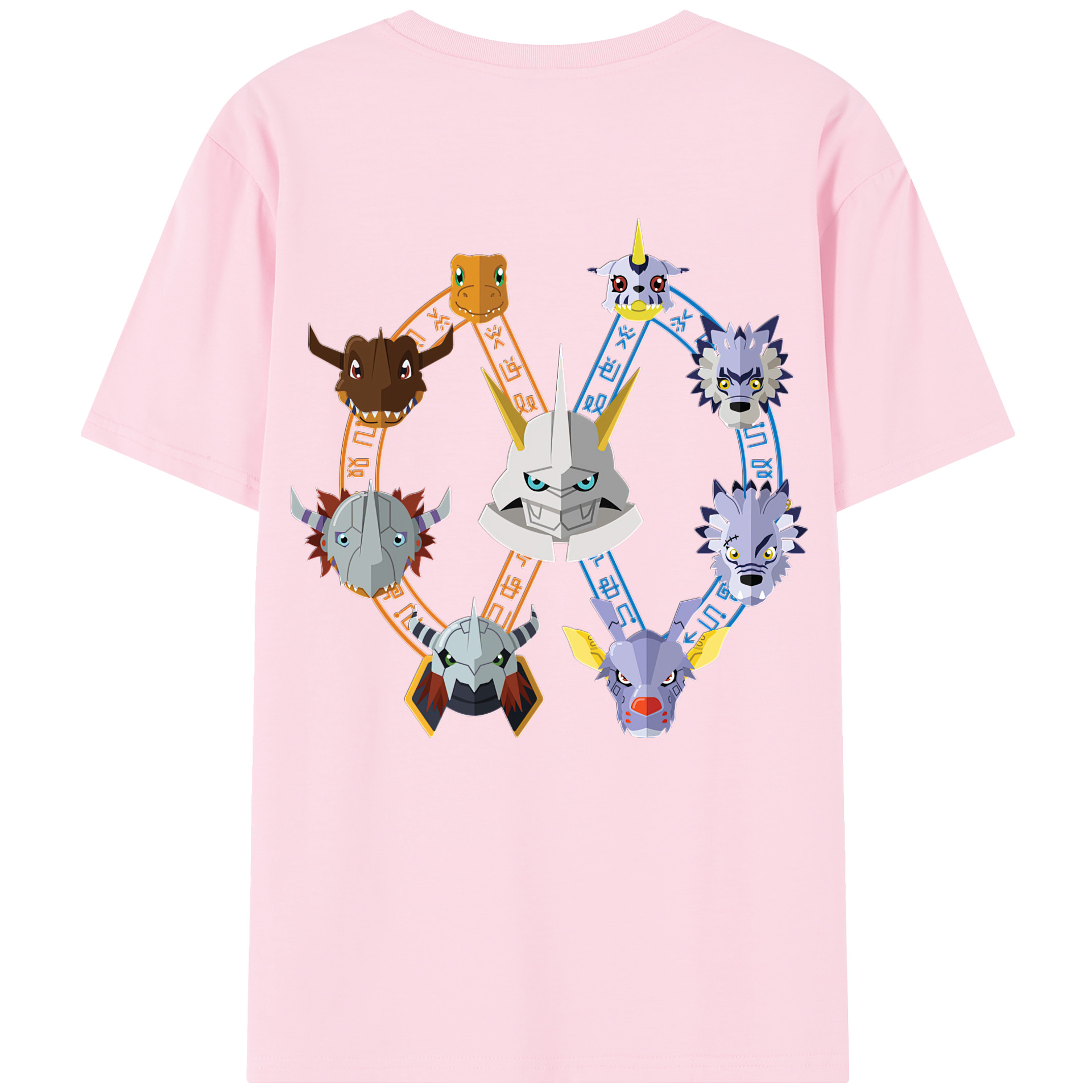 （画像用） Digimon デジタルモンスター/デジモン 綿100％半袖Tシャツ（背面プリント）
