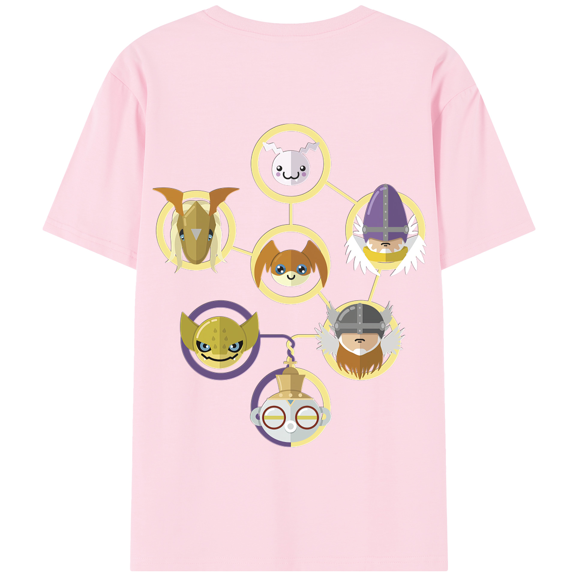 （画像用） Digimon デジタルモンスター/デジモン 綿100％半袖Tシャツ（背面プリント）