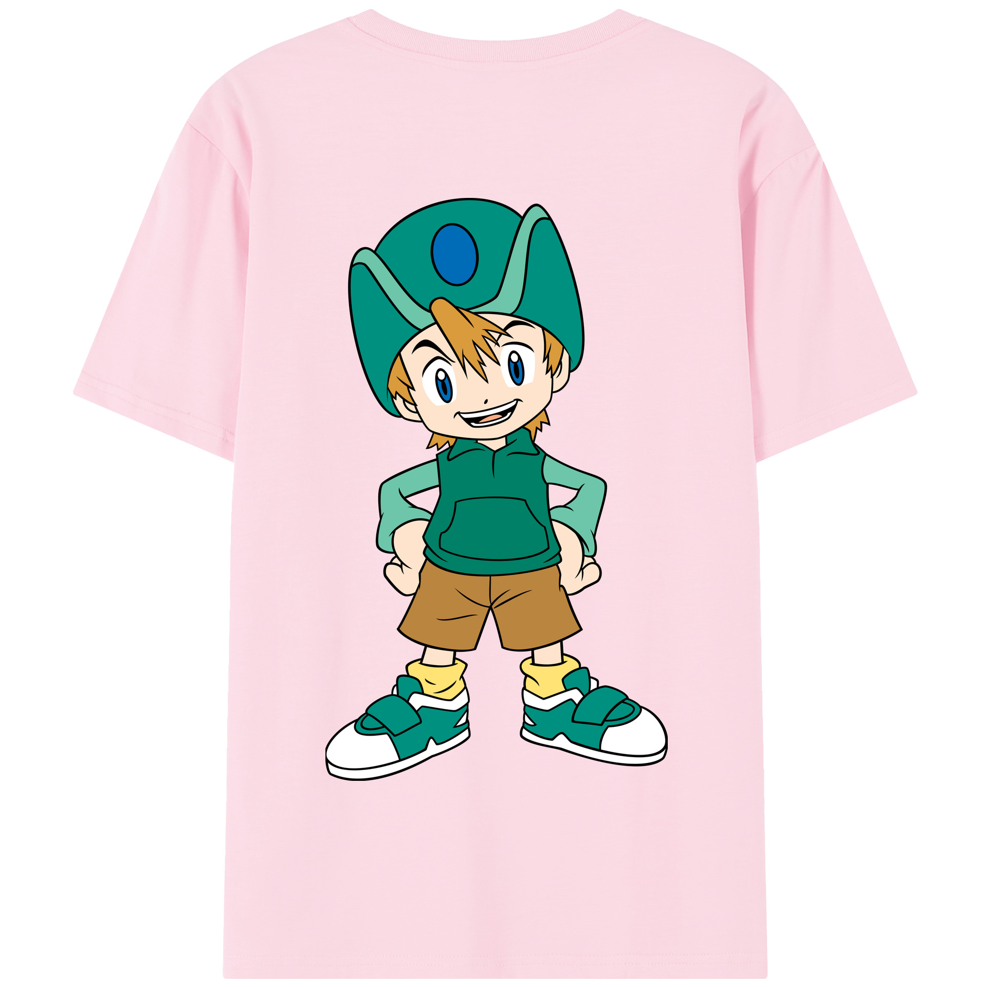 （画像用） Digimon デジタルモンスター/デジモン 綿100％半袖Tシャツ（背面プリント）
