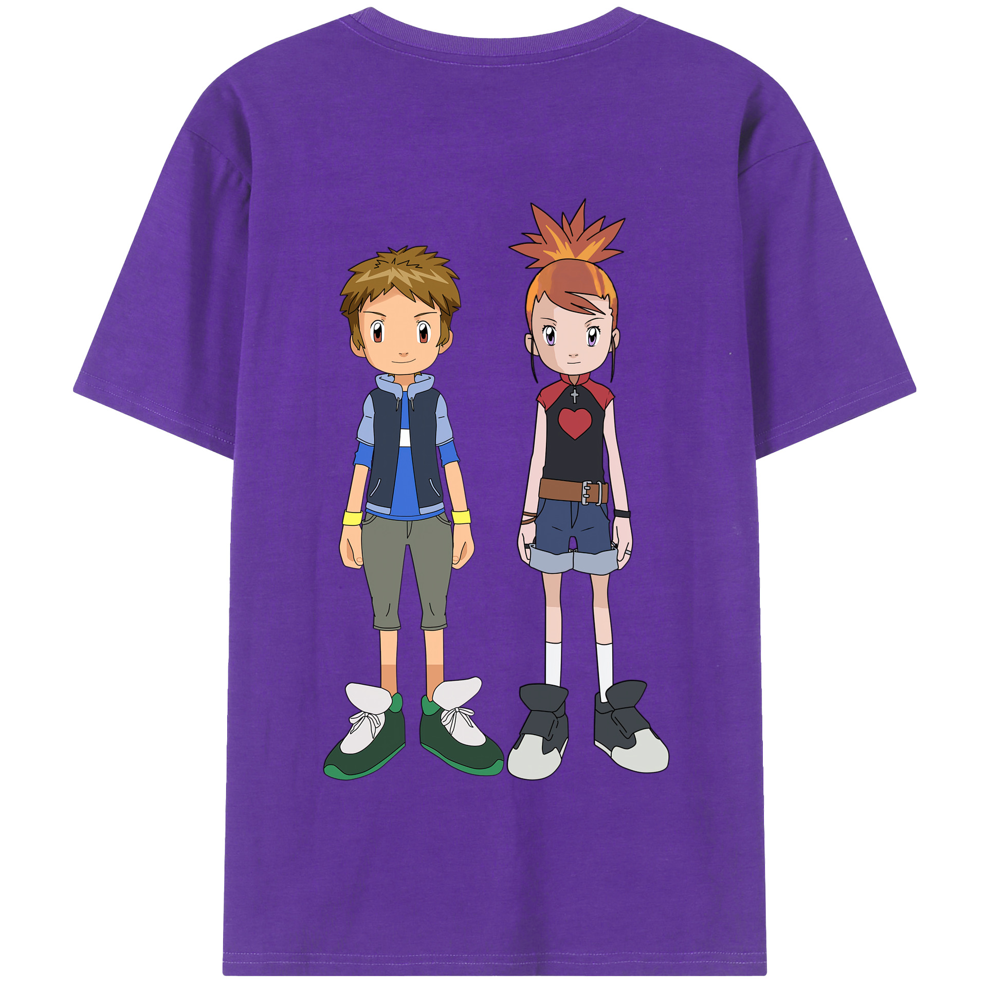 （画像用） Digimon デジタルモンスター/デジモン 綿100％半袖Tシャツ（背面プリント）