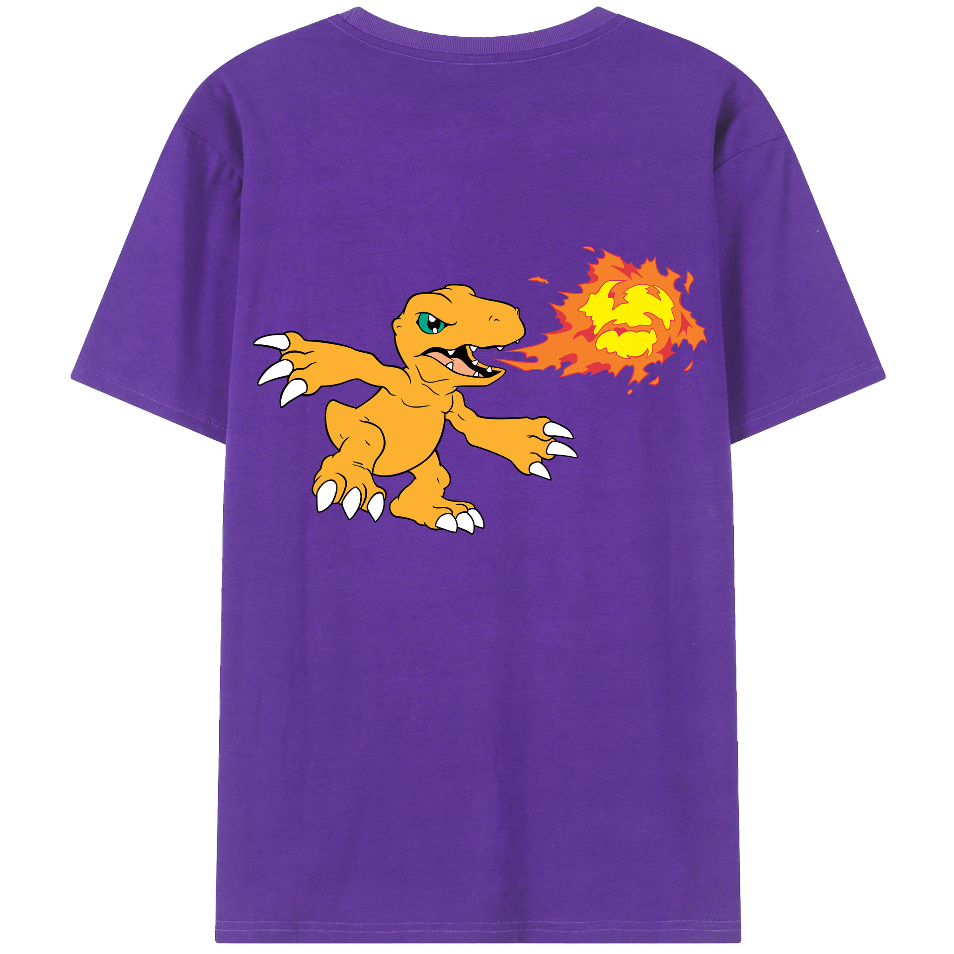 （画像用） Digimon デジタルモンスター/デジモン 綿100％半袖Tシャツ（背面プリント）