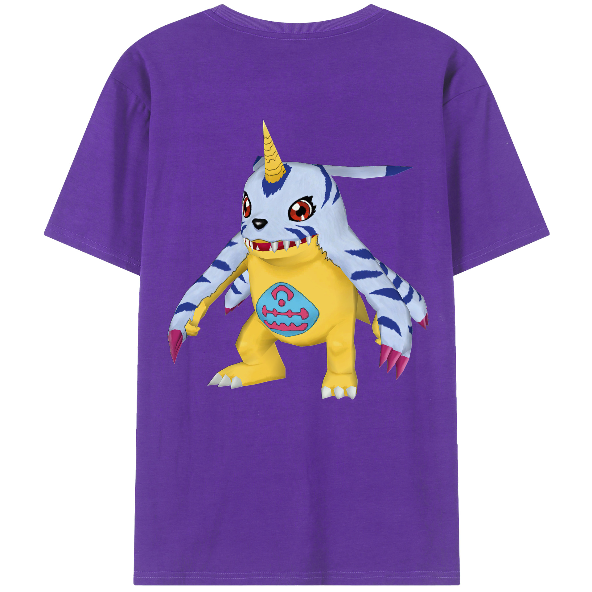（画像用） Digimon デジタルモンスター/デジモン 綿100％半袖Tシャツ（背面プリント）