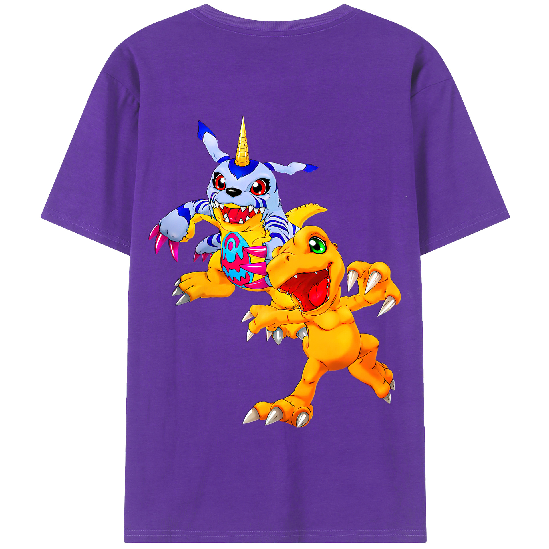 （画像用） Digimon デジタルモンスター/デジモン 綿100％半袖Tシャツ（背面プリント）