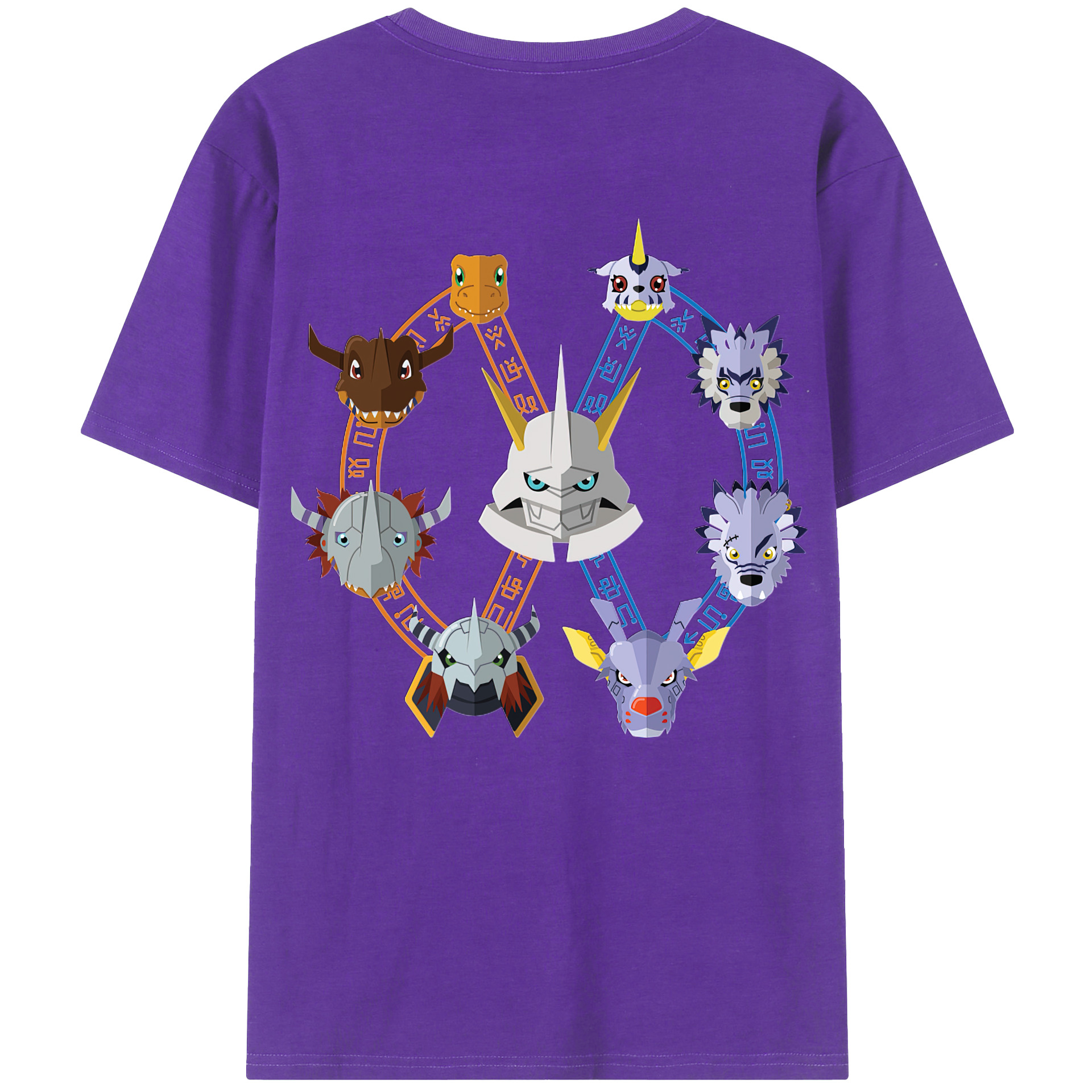 （画像用） Digimon デジタルモンスター/デジモン 綿100％半袖Tシャツ（背面プリント）