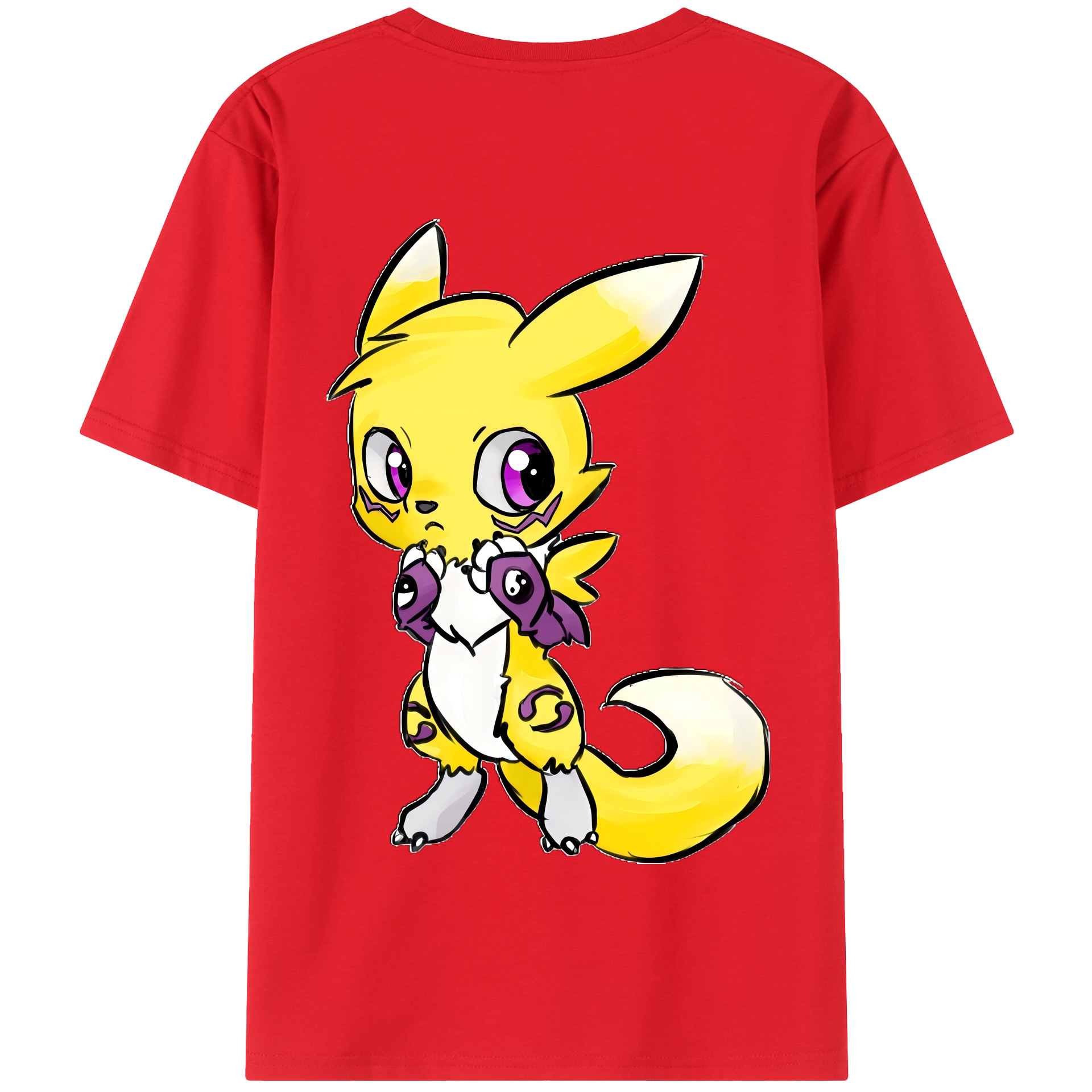 （画像用） Digimon デジタルモンスター/デジモン 綿100％半袖Tシャツ（背面プリント）