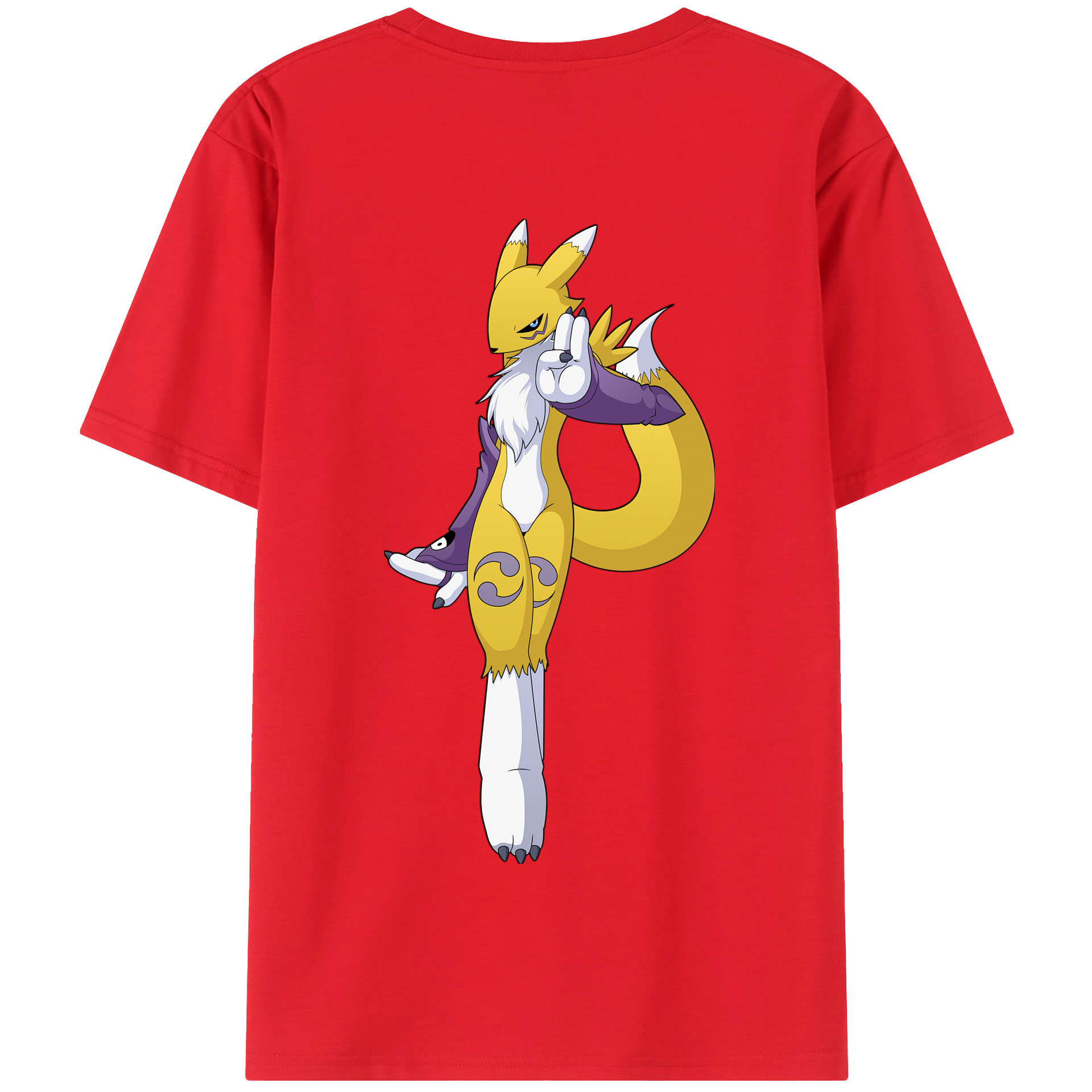（画像用） Digimon デジタルモンスター/デジモン 綿100％半袖Tシャツ（背面プリント）