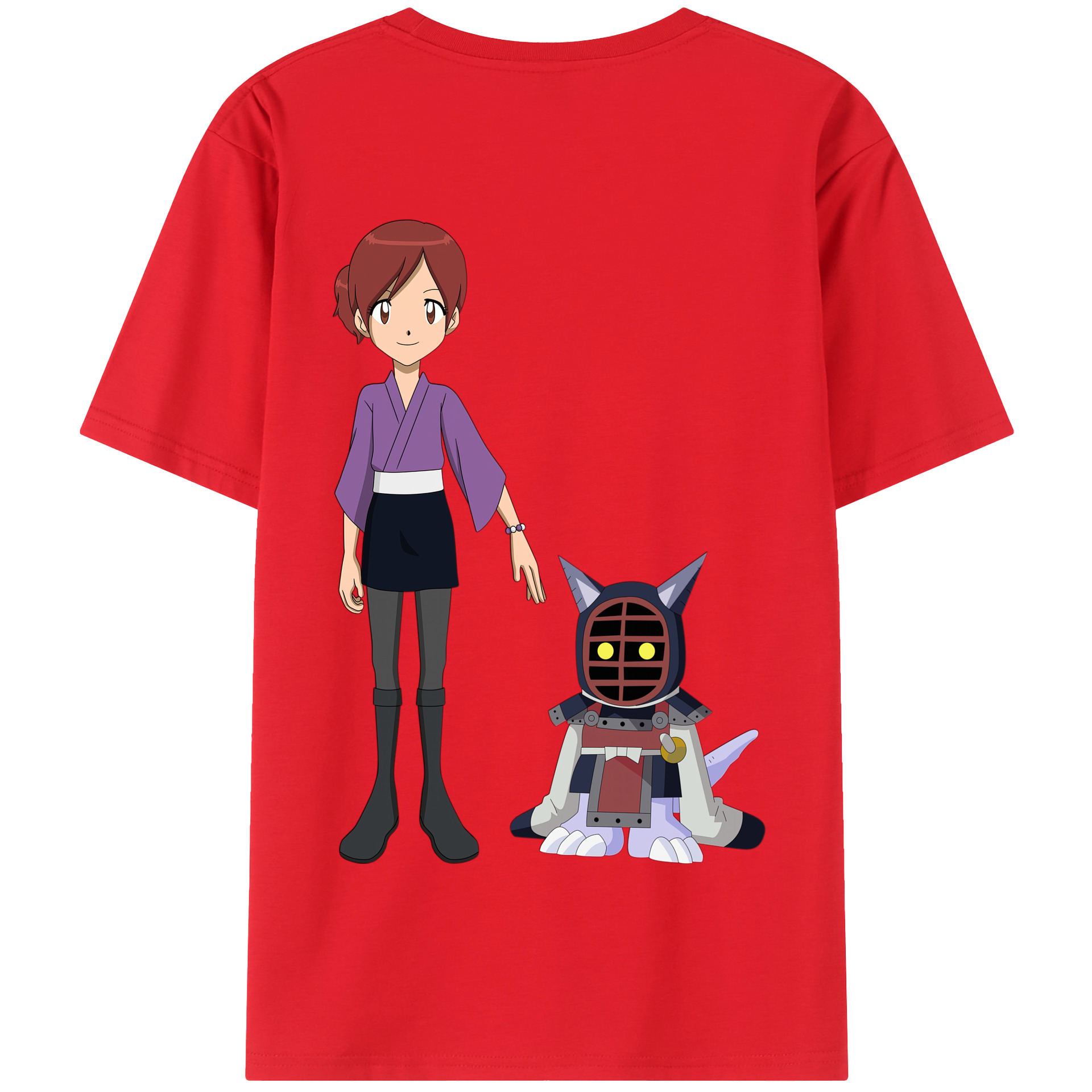 （画像用） Digimon デジタルモンスター/デジモン 綿100％半袖Tシャツ（背面プリント）