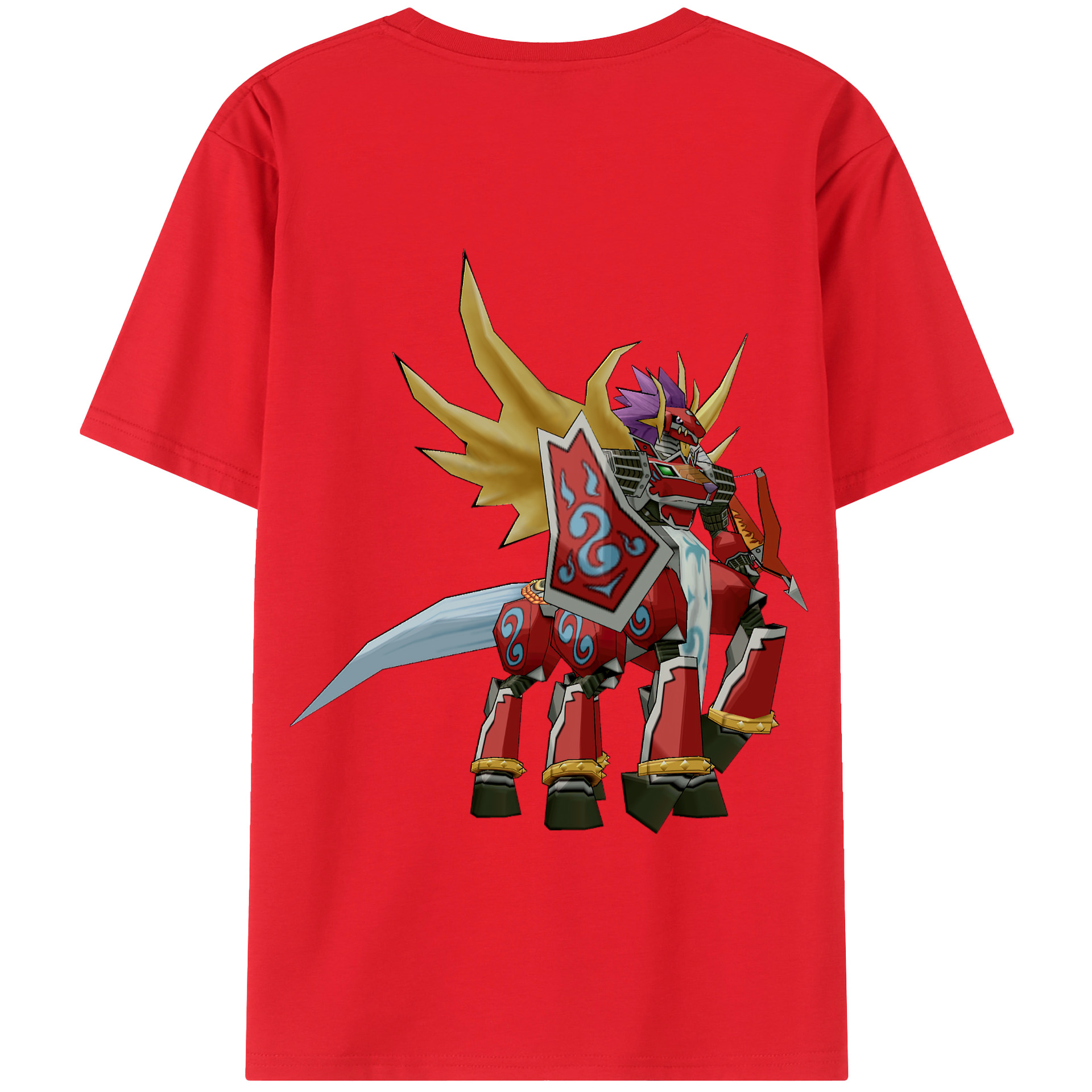 （画像用） Digimon デジタルモンスター/デジモン 綿100％半袖Tシャツ（背面プリント）