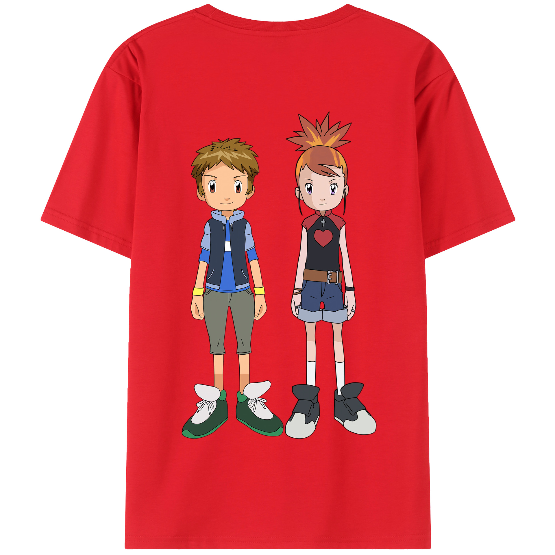 （画像用） Digimon デジタルモンスター/デジモン 綿100％半袖Tシャツ（背面プリント）