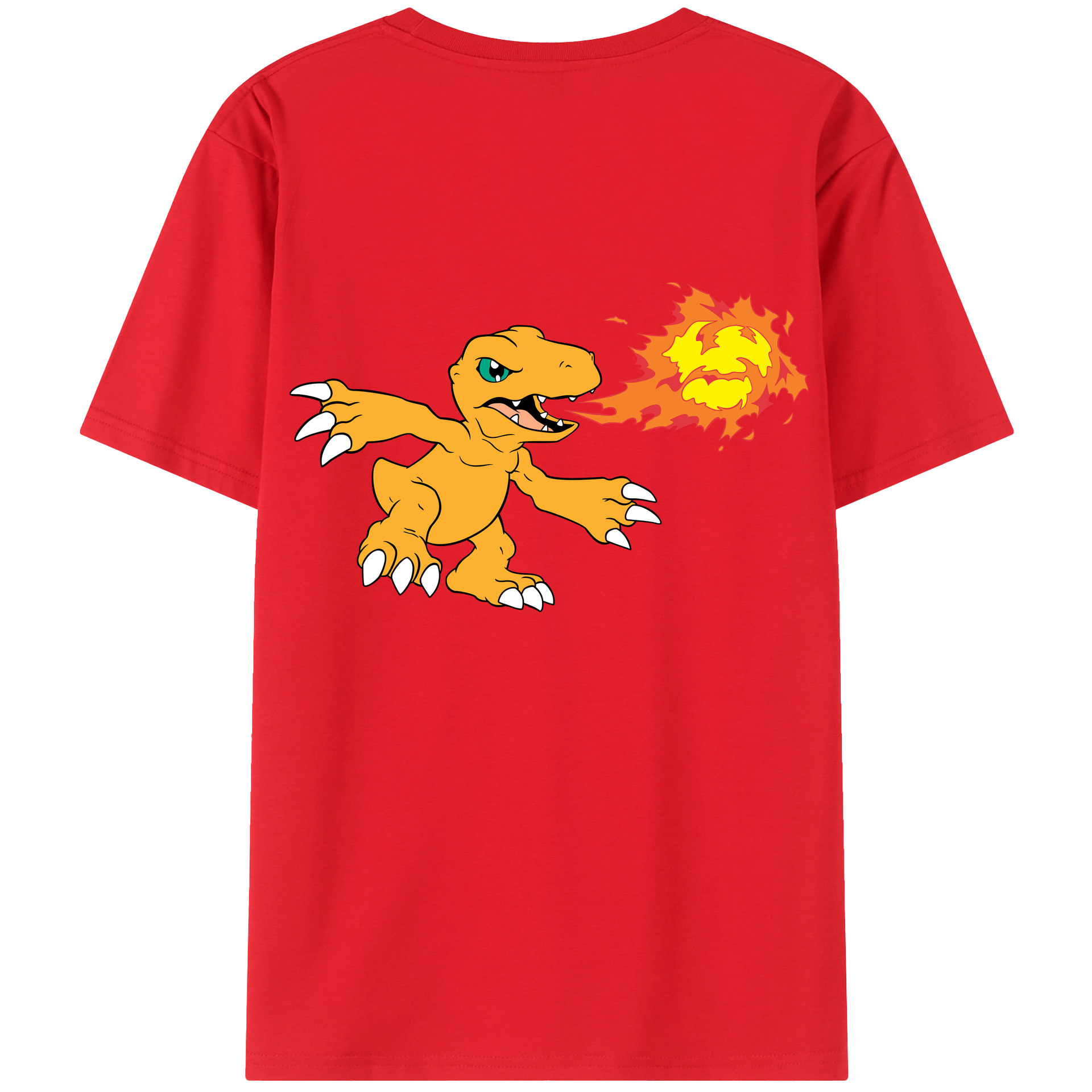 （画像用） Digimon デジタルモンスター/デジモン 綿100％半袖Tシャツ（背面プリント）