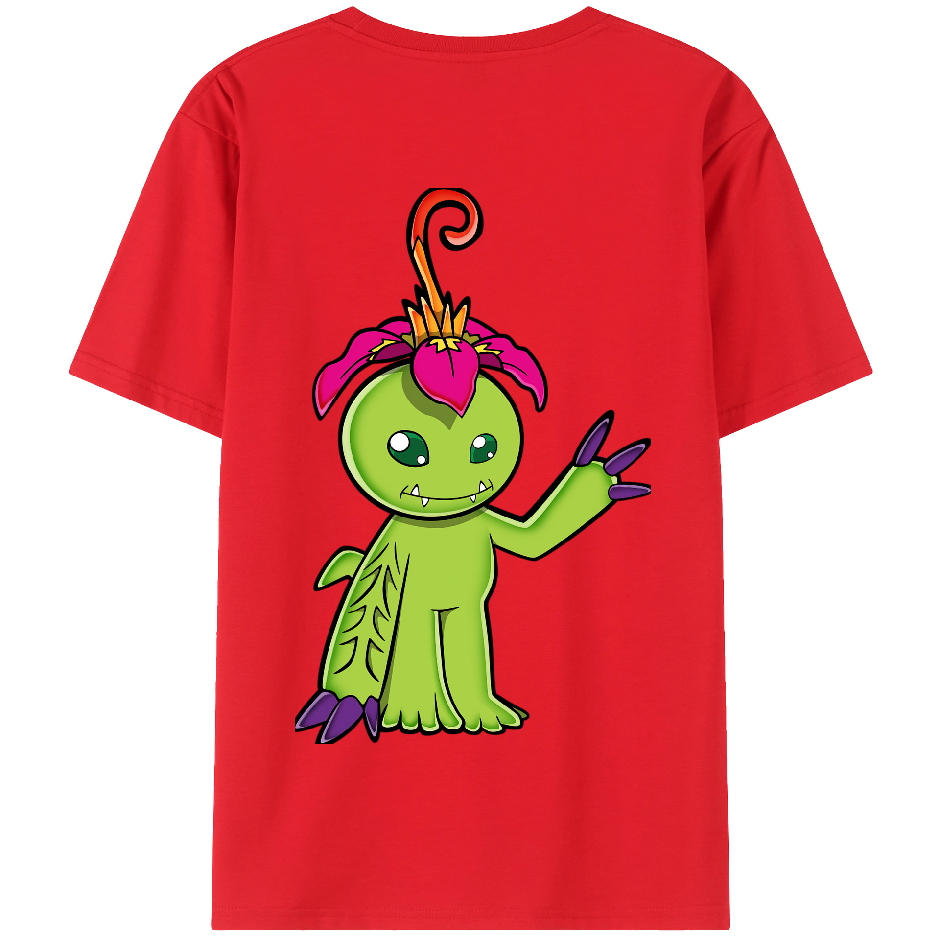 （画像用） Digimon デジタルモンスター/デジモン 綿100％半袖Tシャツ（背面プリント）