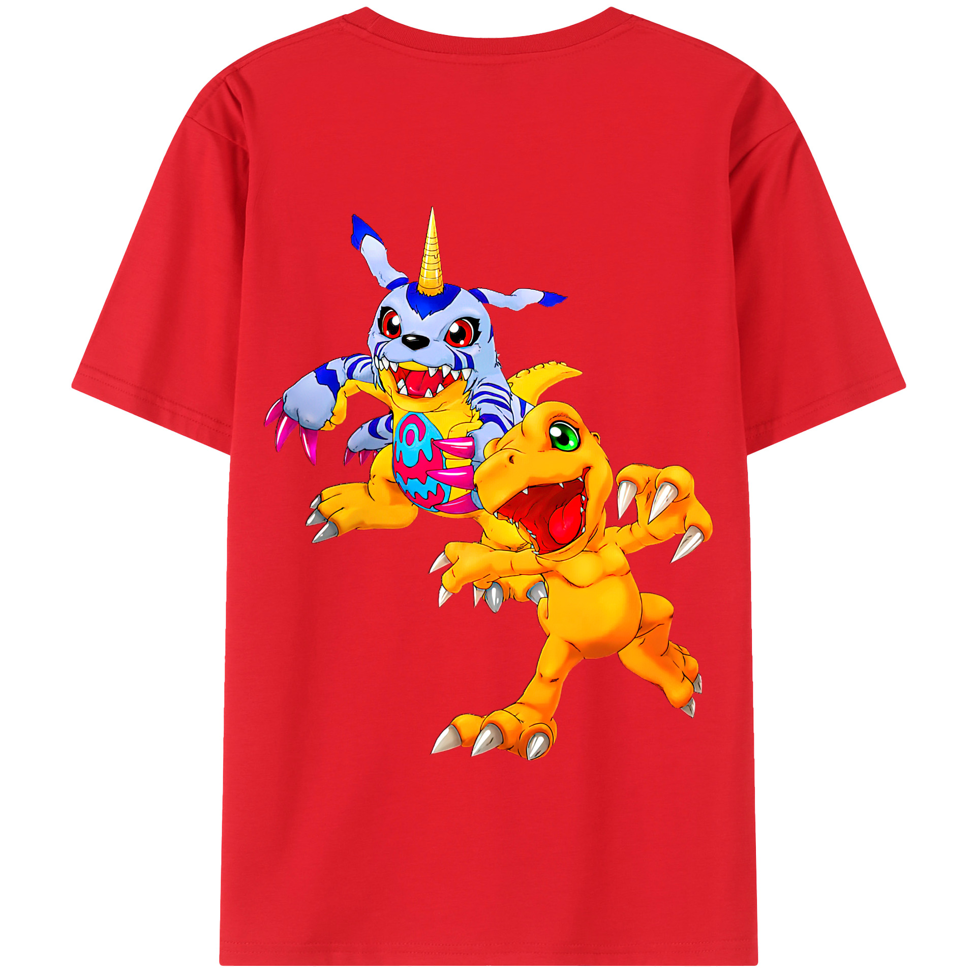 （画像用） Digimon デジタルモンスター/デジモン 綿100％半袖Tシャツ（背面プリント）