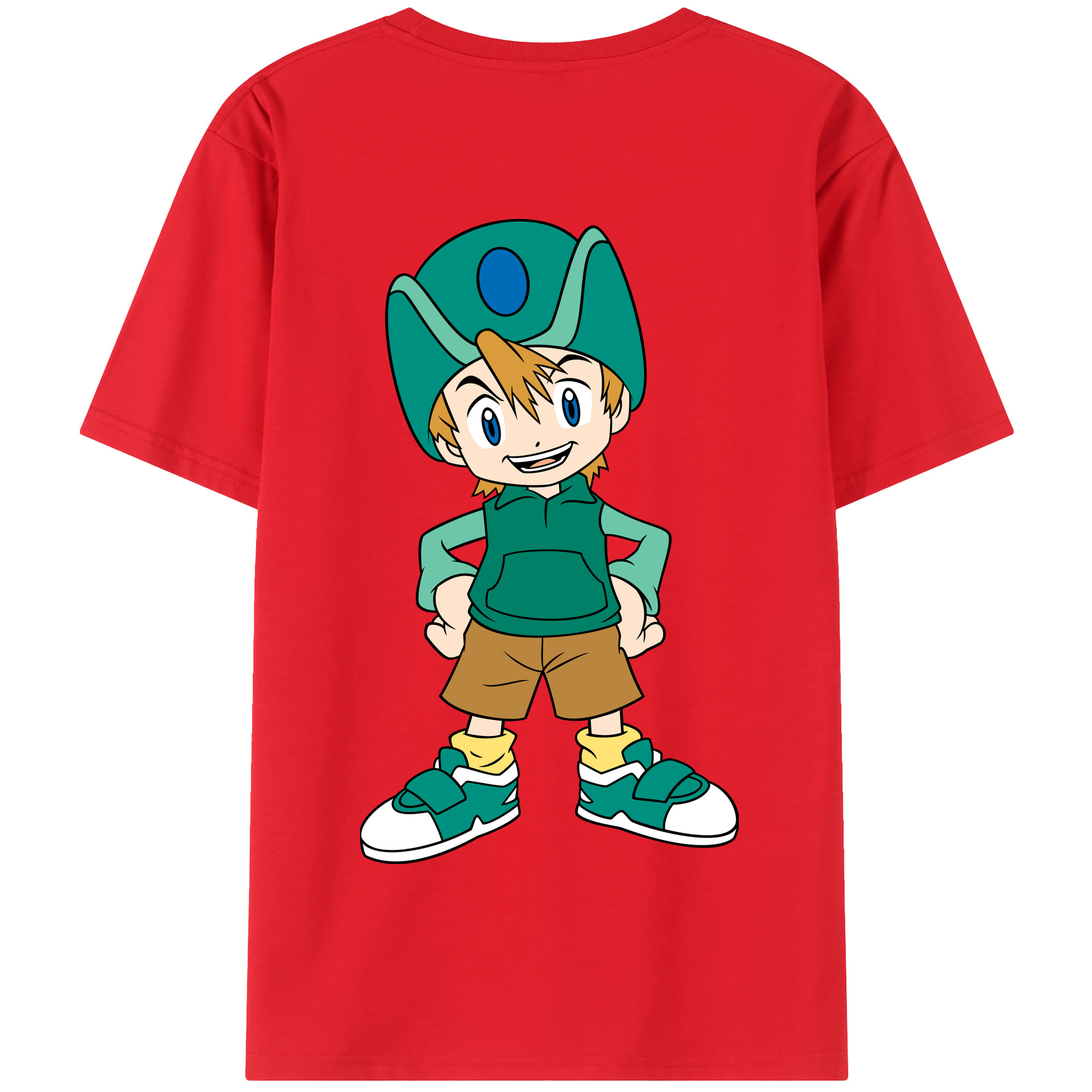 （画像用） Digimon デジタルモンスター/デジモン 綿100％半袖Tシャツ（背面プリント）