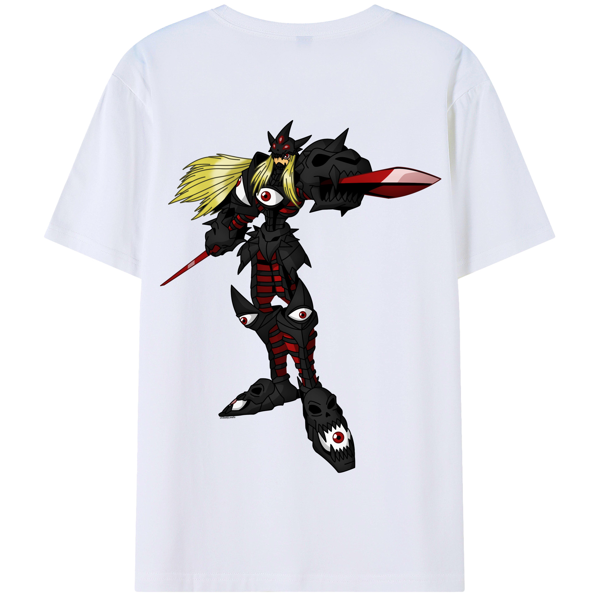 （画像用） Digimon デジタルモンスター/デジモン 綿100％半袖Tシャツ（背面プリント）