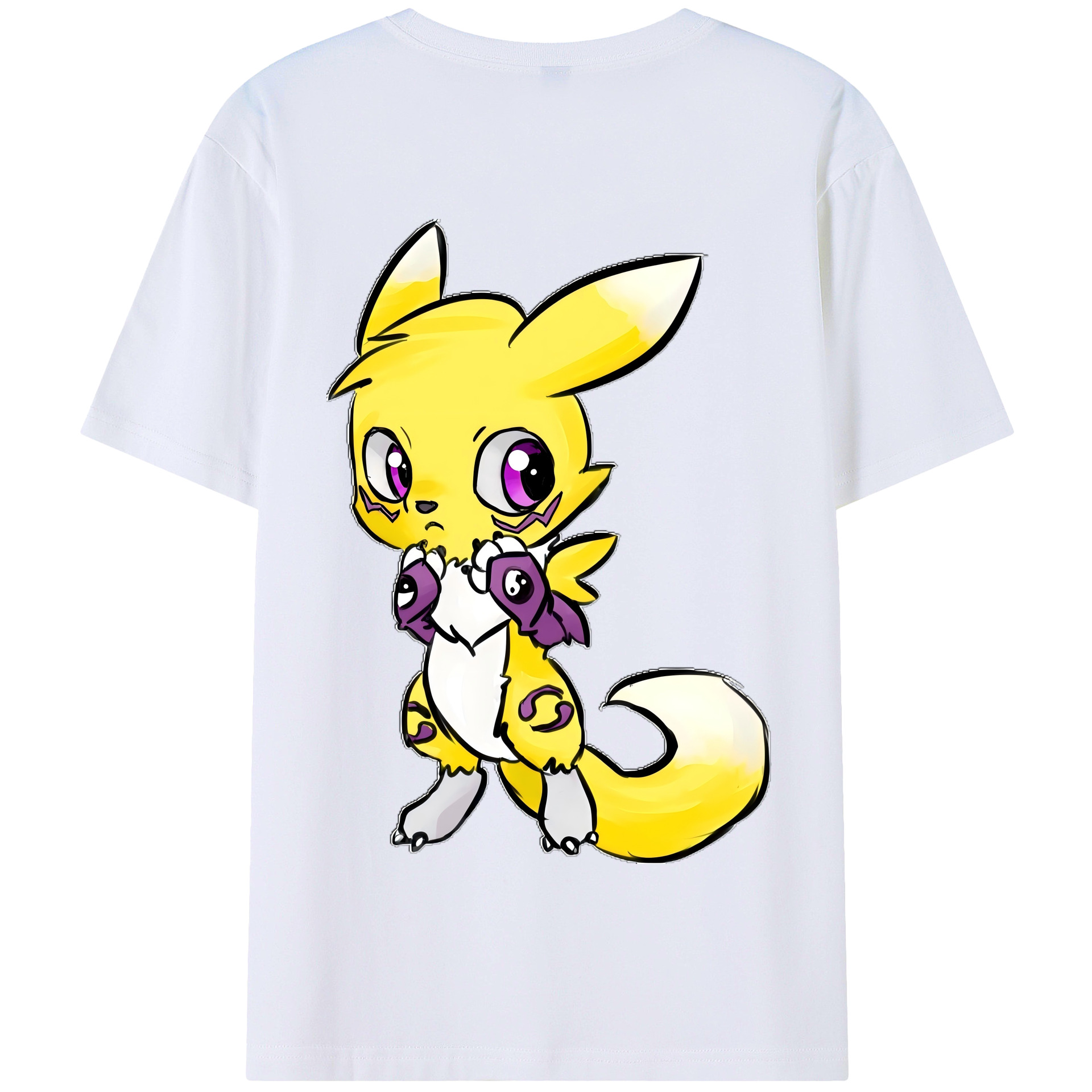 （画像用） Digimon デジタルモンスター/デジモン 綿100％半袖Tシャツ（背面プリント）